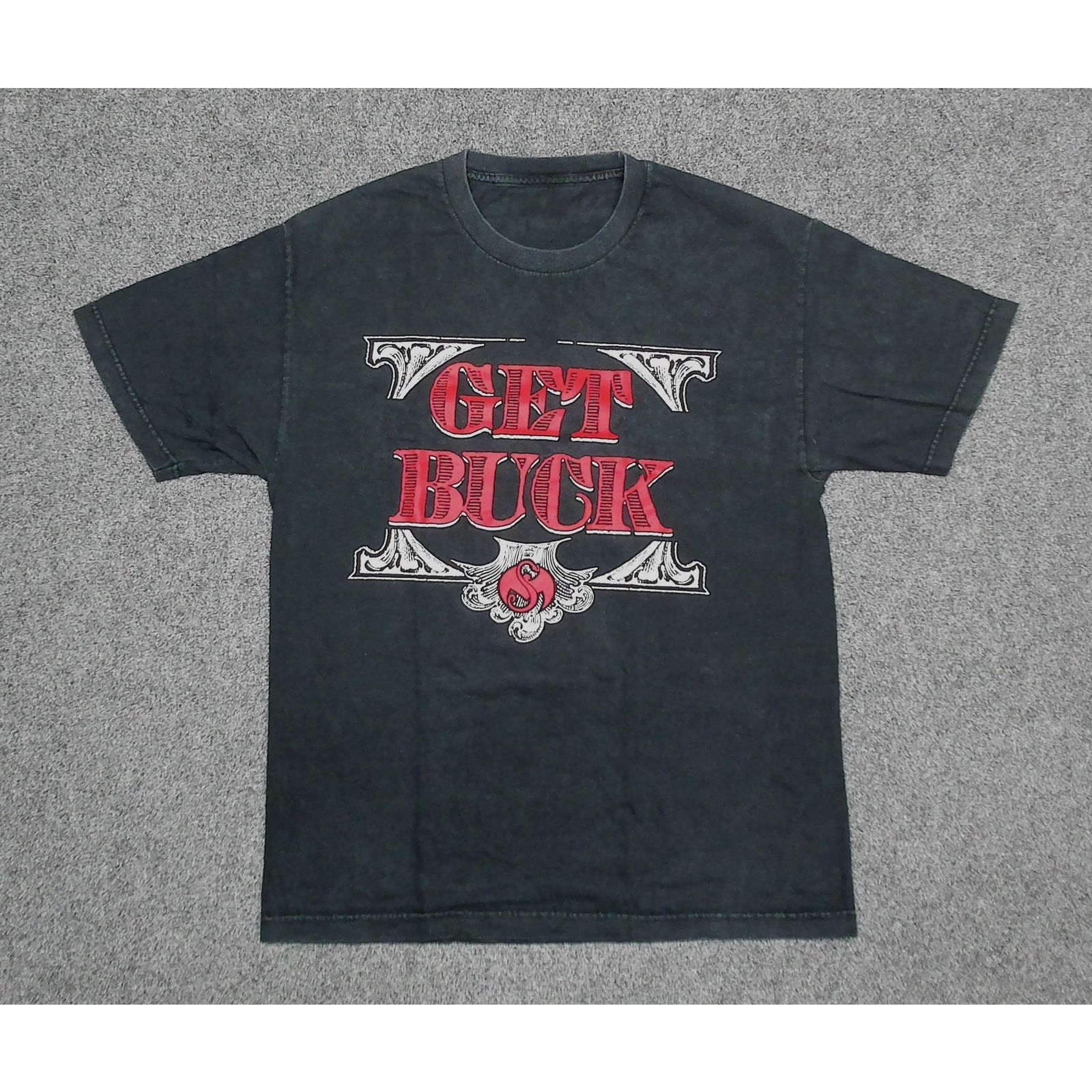 Other Strange Music 2012 Stevie Stone "Get Buck" Rap Tee Faded Size US L / EU 52-54 / 3 - 3 Thumbnail