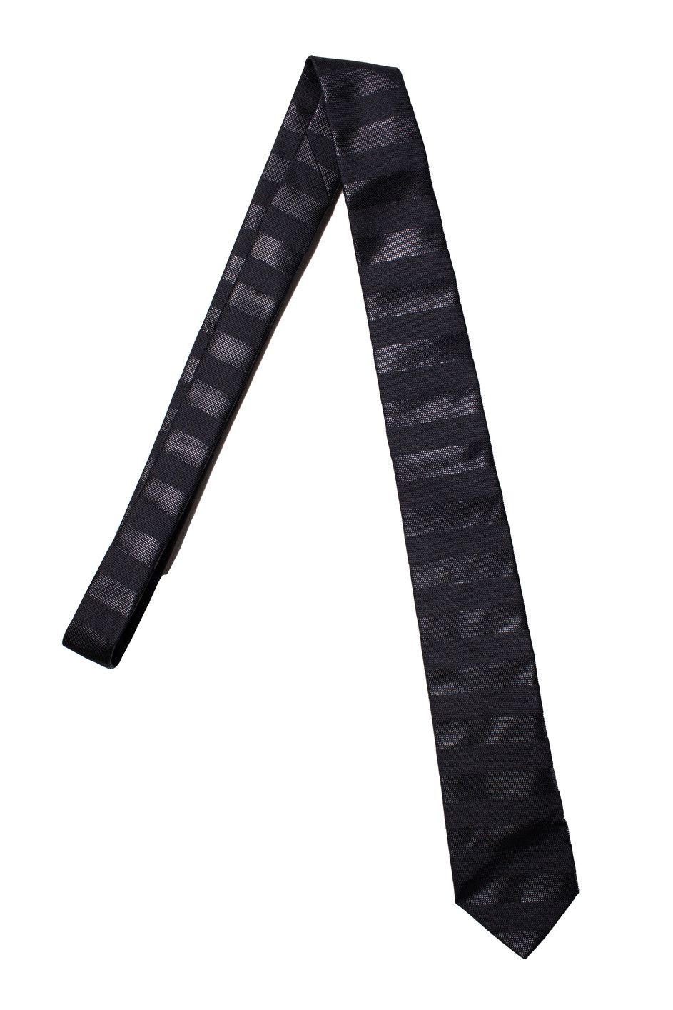 Saint Laurent Paris Saint Laurent black leather tie Hedi Slimane