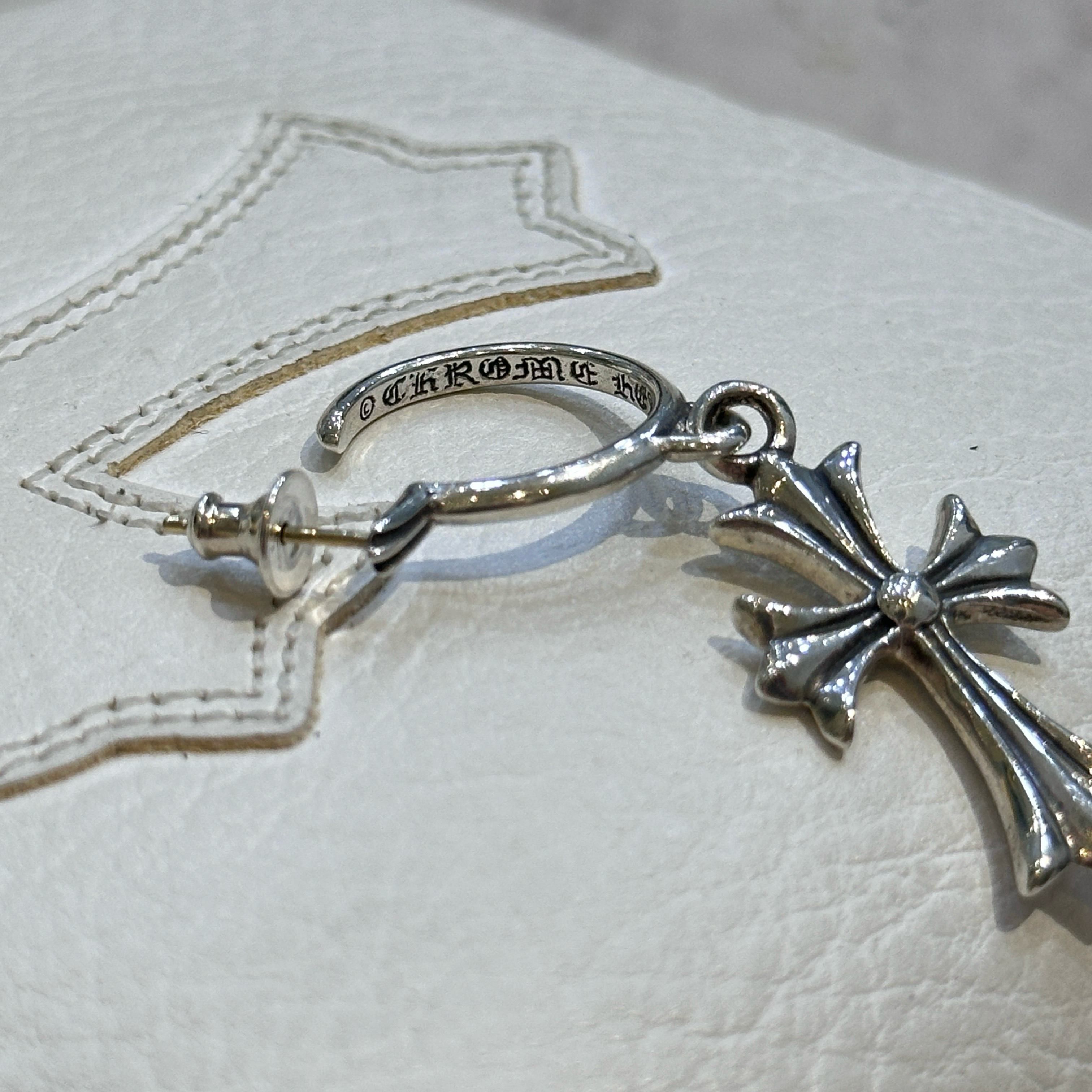 Chrome Hearts CHROME HEARTS Cross Hoop Earring Size ONE SIZE - 4 Thumbnail