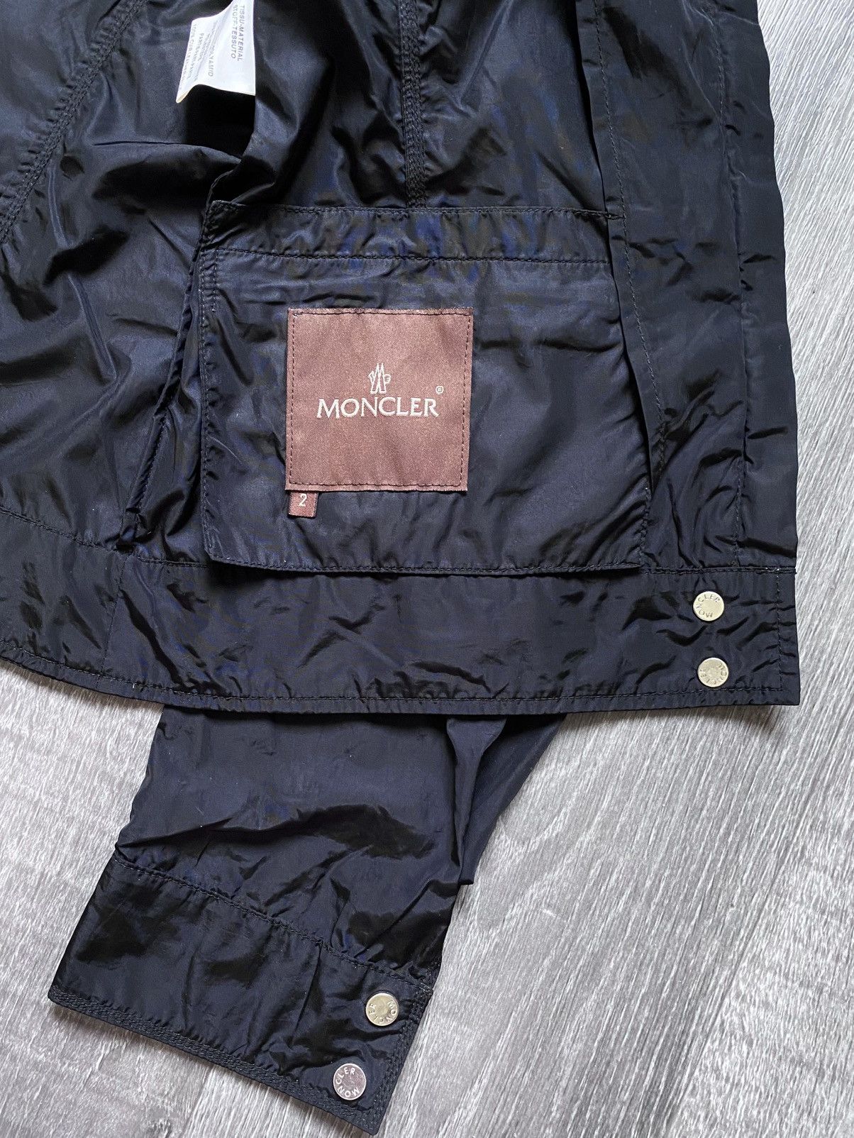 Moncler Womens Moncler Black Nylon Shimmer Lightweight Jacket Blazer Size XS / US 0-2 / IT 36-38 - 18 Thumbnail