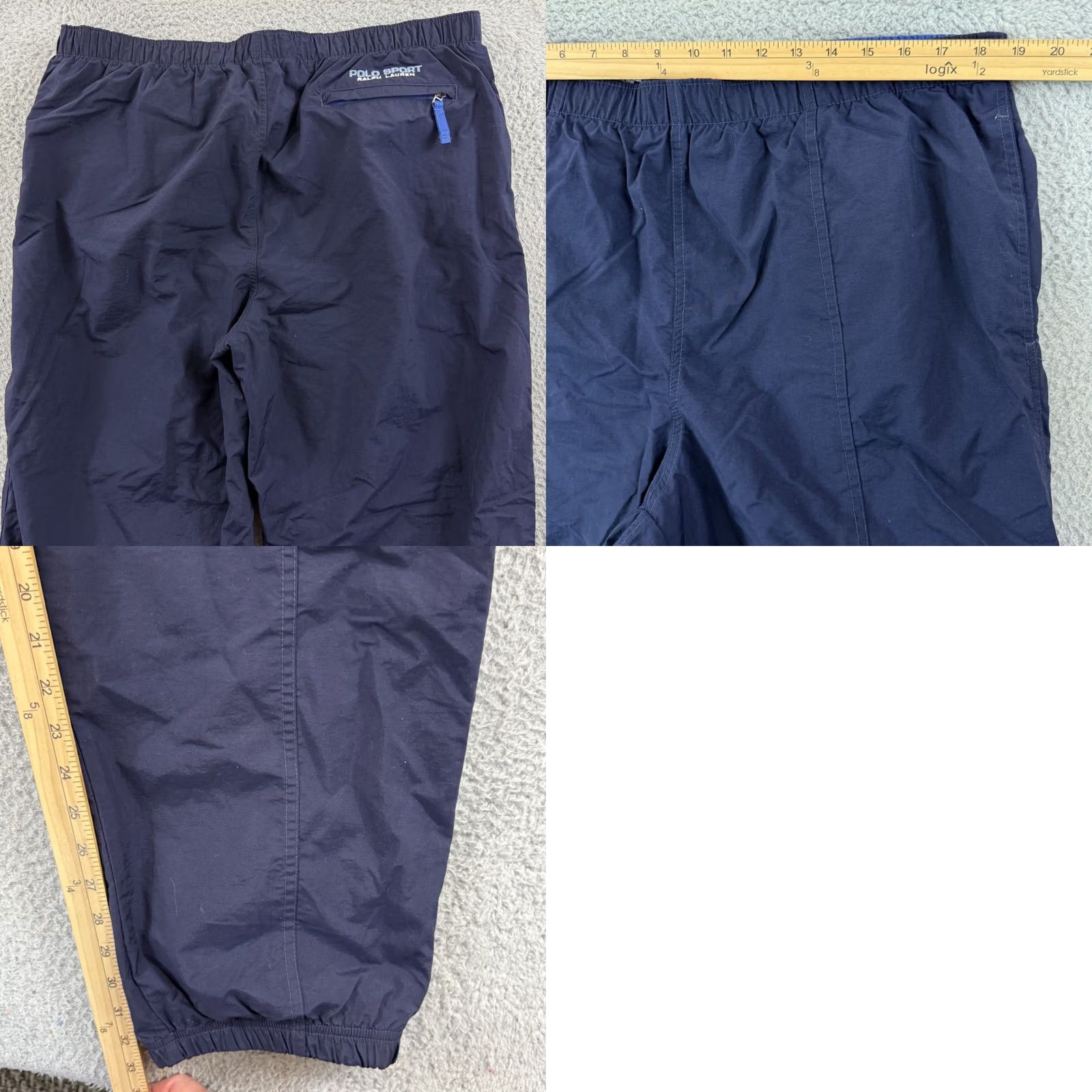 Polo Ralph Lauren VINTAGE Polo Ralph Lauren Pants Mens 2XL Blue Windbreaker Baggy Jogger Y2K Polo Ralph Lauren Track Pants Men Blue 90s Hip Hop Sports Size US XXL / EU 58 / 5 - 8 Thumbnail