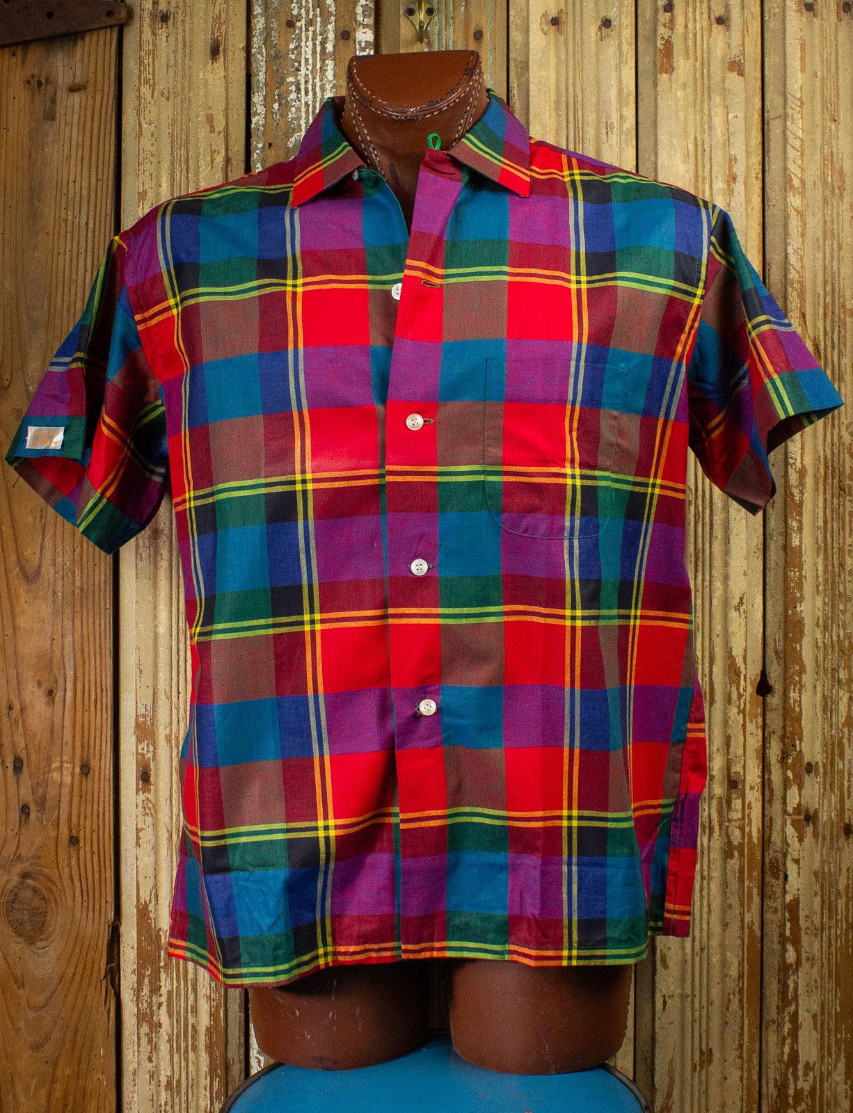Vintage Vintage Cavalier Plaid Shirt 60s Size US XL / EU 56 / 4 - 1 Thumbnail