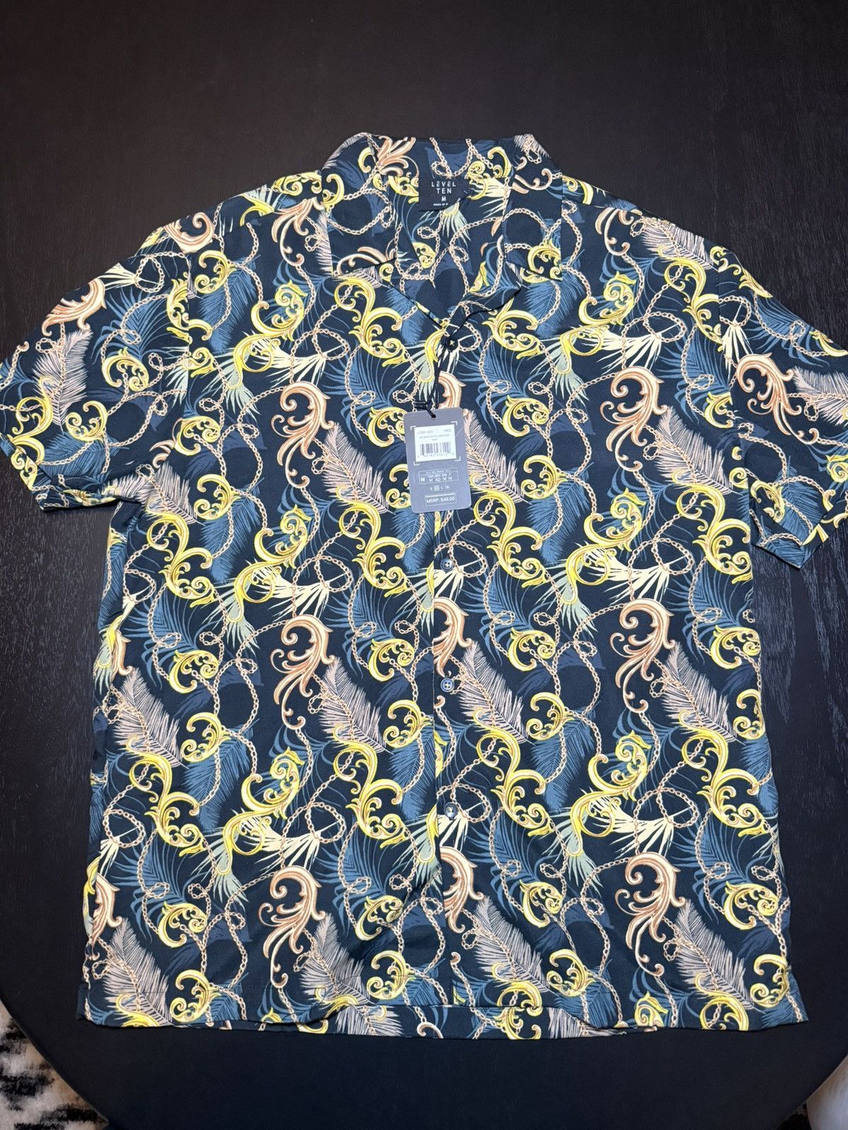 Other Blue and yellow short sleeve button-up shirt LevelTen Size US M / EU 48-50 / 2 - 1 Thumbnail