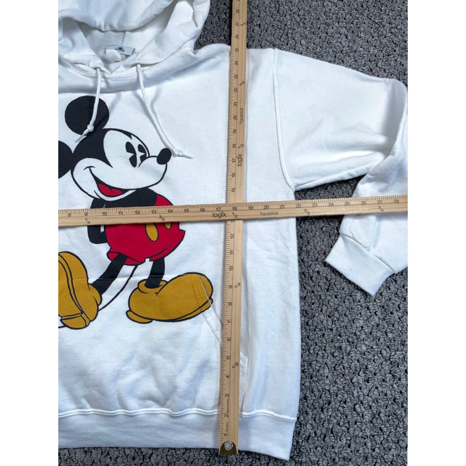 Disney Disney Mickey Mouse Print Hoodie Adult Large White Sweatshirt 50-50 Y2K Vintage Cartoon 90s Mens Pullover Hoodie Size US L / EU 52-54 / 3 - 5 Thumbnail
