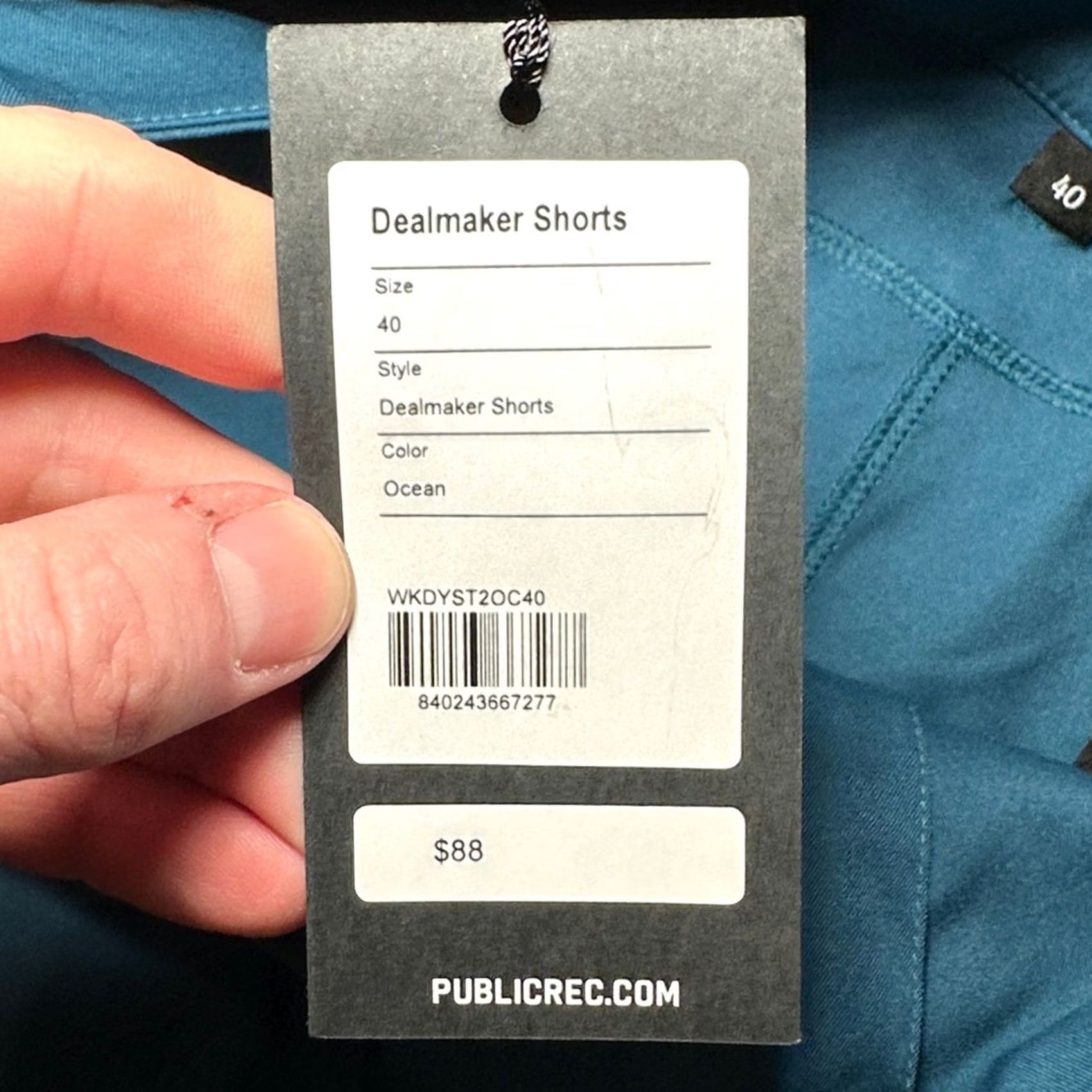 Vintage VINTAGE Public Rec Ocean Dealmaker Shorts 40 Mens Regular Chino Blue Ocean Teal 8" Inseam 20" Total Length 20" MS9663 Size US 40 / EU 56 - 7 Thumbnail