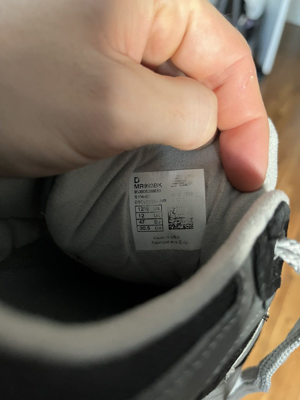 New Balance New Balance 993 made in USA miu black white Size US 12.5 / EU 45-46 - 5 Thumbnail