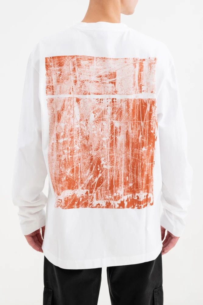Off-White o1gr1nt0325 Scratch Tab Skate L/S T-Shirt in White Size US L / EU 52-54 / 3 - 2 Thumbnail