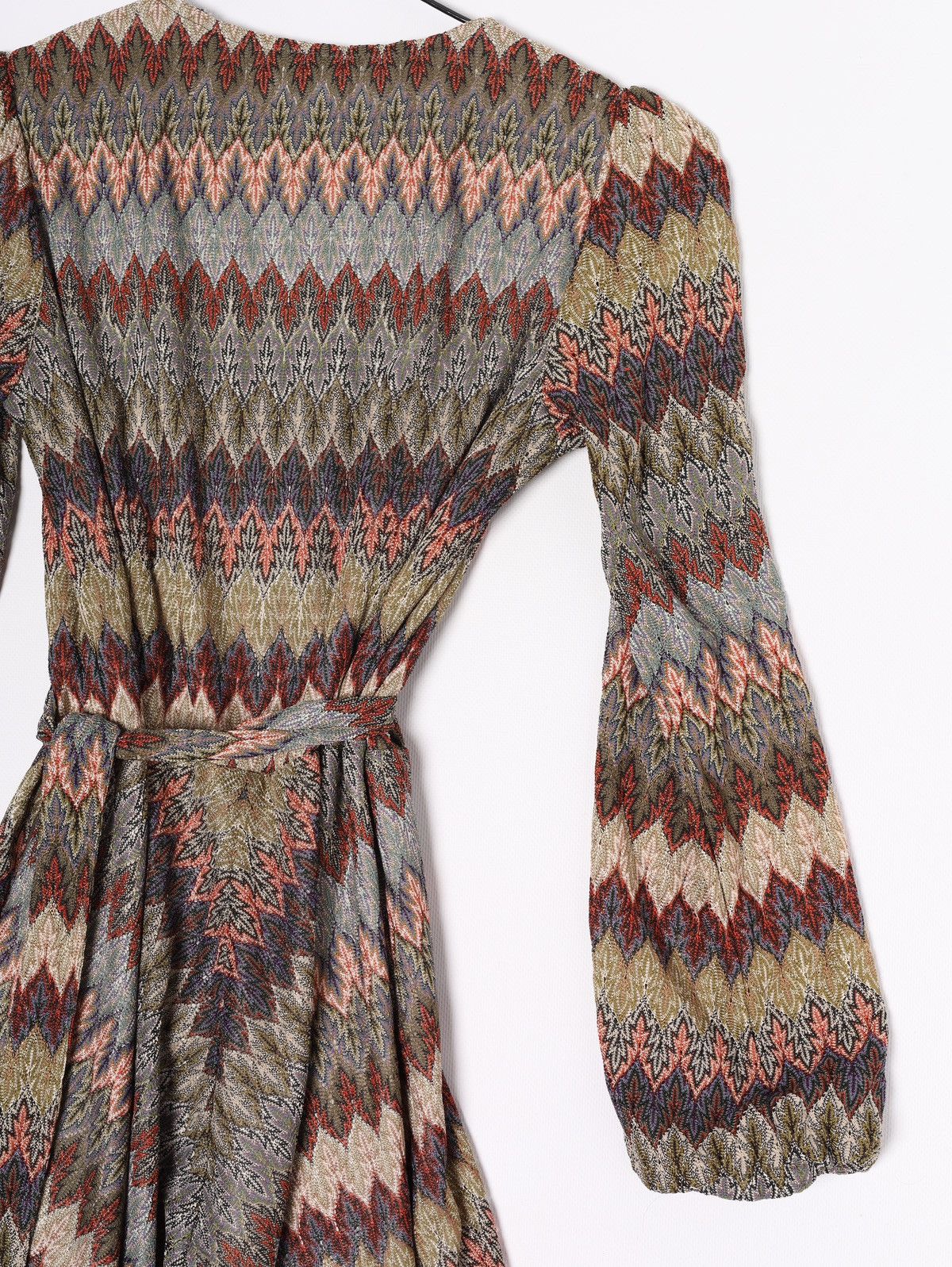 Missoni Missoni Geometric Cotton Viscose Linen Dress Long Printed Size XS / US 0-2 / IT 36-38 - 15 Thumbnail