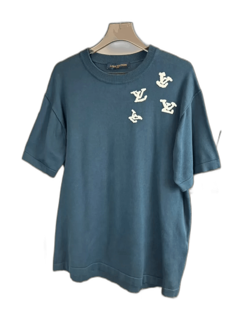 Louis Vuitton Louis Vuitton Embroidered Short Sleeve Knit Top-yf Size US L / EU 52-54 / 3 - 1 Thumbnail