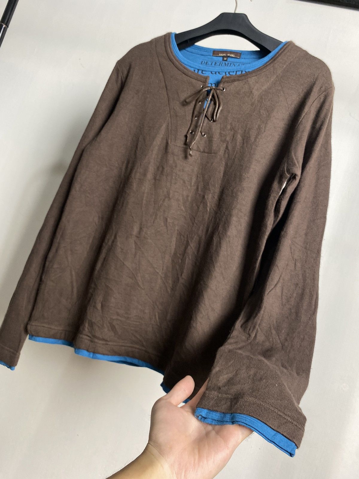 Hysteric Glamour × If Six Was Nine × Japanese Brand TocToc Double Layer Poem Laces Up Longsleeve Size US M / EU 48-50 / 2 - 5 Thumbnail