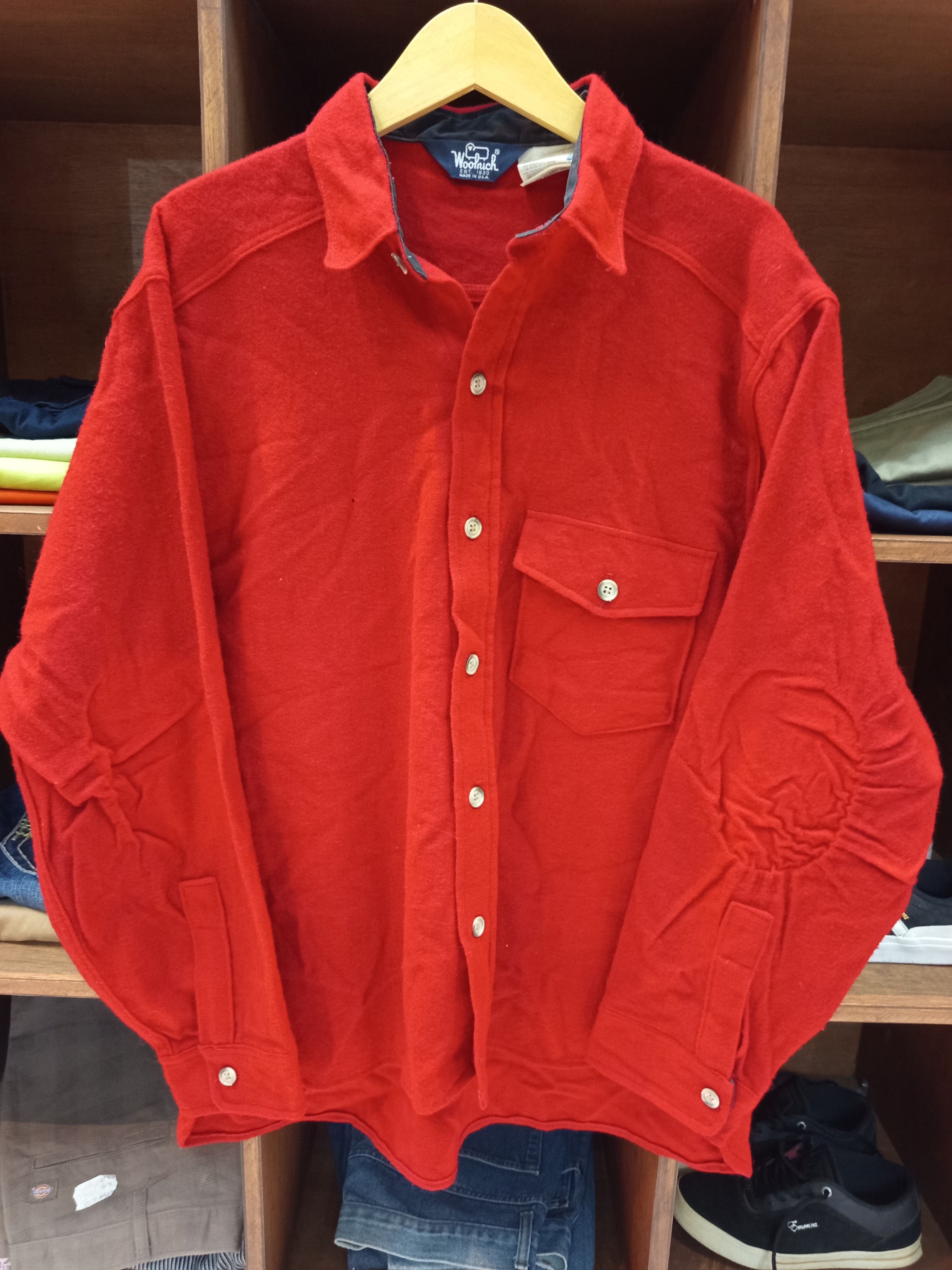 Vintage 1980s Woolrich Wool Shirt Jacket Size US L / EU 52-54 / 3 - 1 Thumbnail