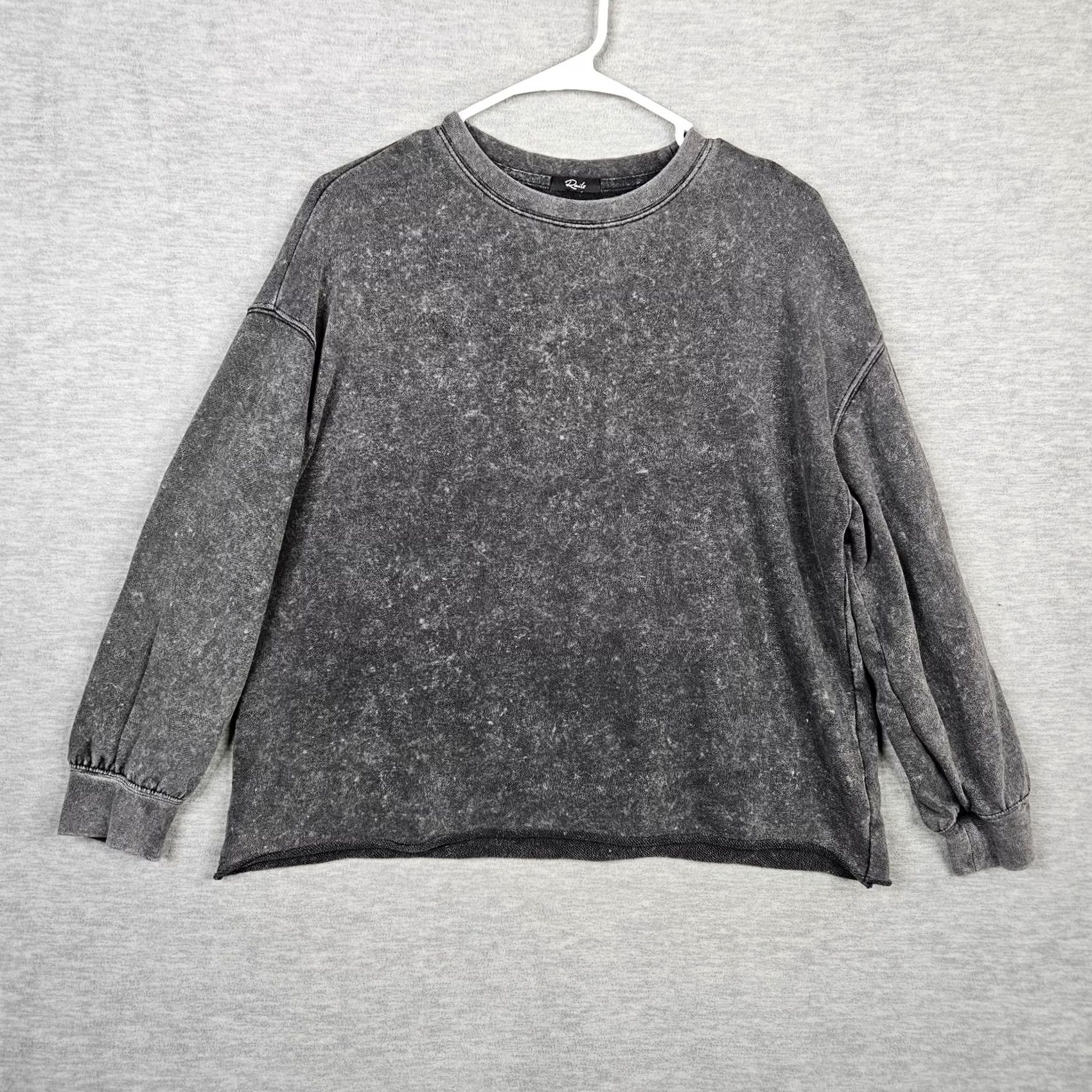 Rails Rails Women's Gray Acid Wash Long Sleeve Crew Neck Tee XS Size XS / US 0-2 / IT 36-38 - 2 Thumbnail