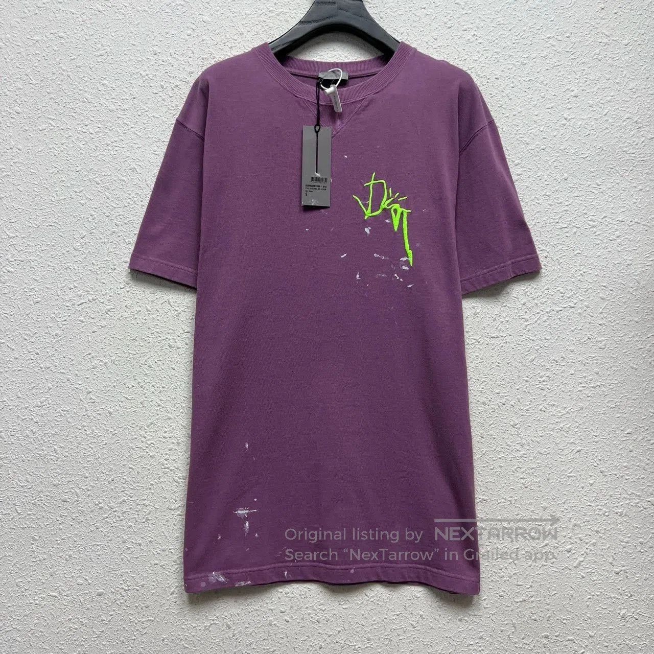Dior dior purple embroidered graffiti short sleeve shirt. Size US S / EU 44-46 / 1 - 1 Thumbnail