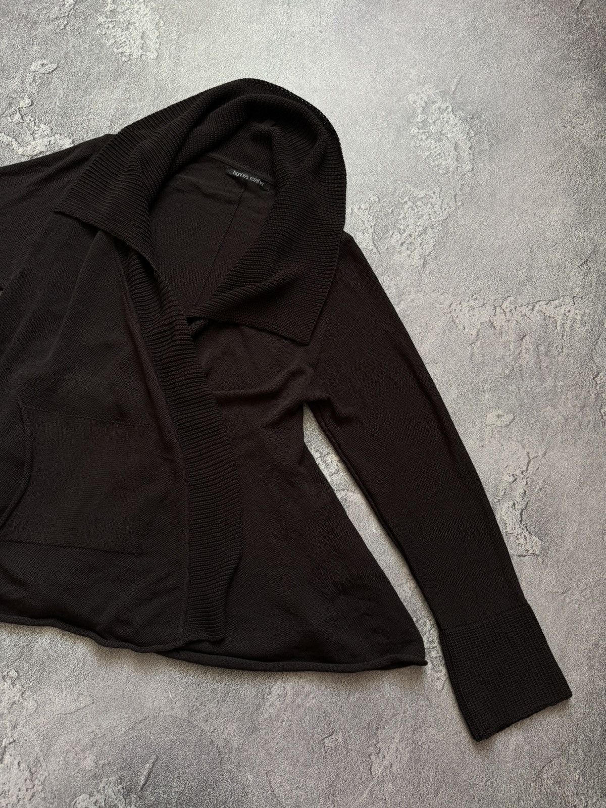 Vintage × hannes roether Hannes Roether XL brown knitwear cape poncho cardigan sweate Size XL / US 12-14 / IT 48-50 - 8 Thumbnail