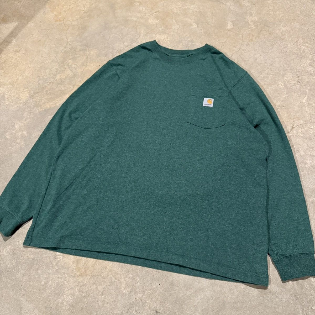 Carhartt Carhartt Pocket Logo Longsleeve Tee Green ERD Grunge Size US XL / EU 56 / 4 - 2 Thumbnail