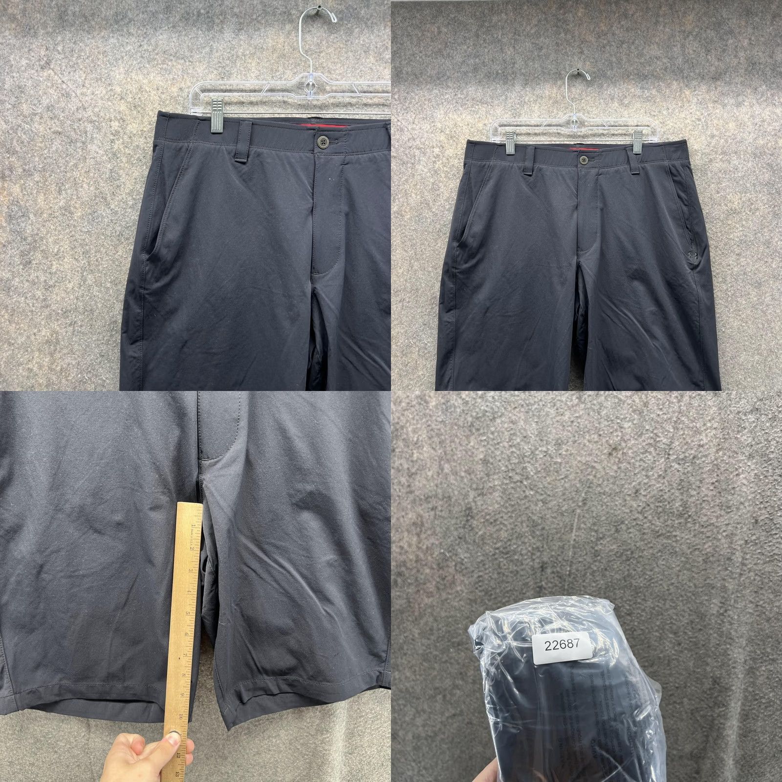 Under Armour Under Armour Shorts Men 36 Adult Black Chino Flat Front Heat Gear Golf Golfer UA Size US 36 / EU 52 - 8 Thumbnail