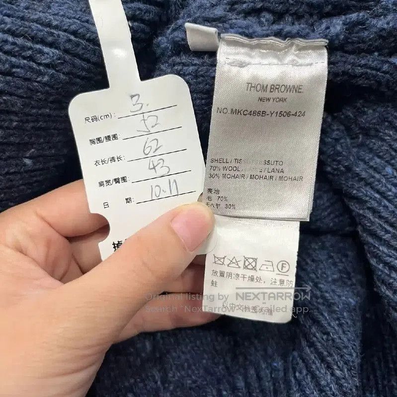 Thom Browne Thom Browne Blue Cotton Women's Cardigan . Size M / US 6-8 / IT 42-44 - 5 Thumbnail