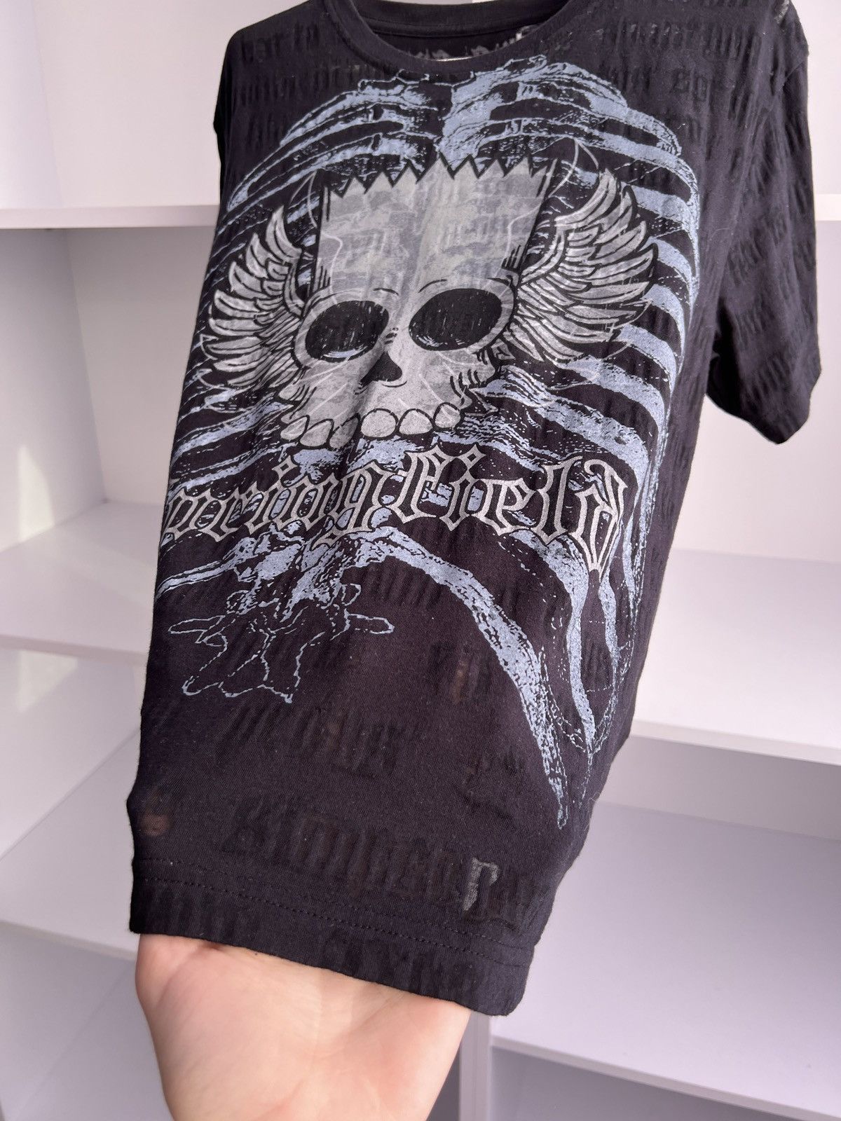 The Simpsons × Vintage Vintage The Simpsons Bart Skull Monogram Tee Size US M / EU 48-50 / 2 - 12 Thumbnail