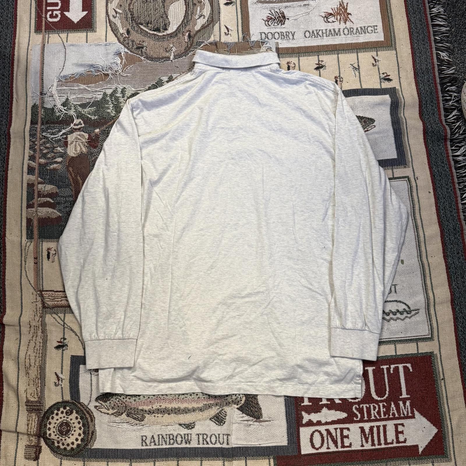 Polo Ralph Lauren POLO By Ralph Lauren Grey/White Long Sleeve Polo shirt Size US XL / EU 56 / 4 - 4 Thumbnail
