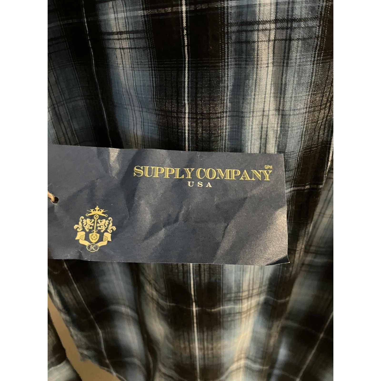 Other NWT Supply Co USA Affliction Style Blue Pearl Snap - M Size US M / EU 48-50 / 2 - 3 Thumbnail