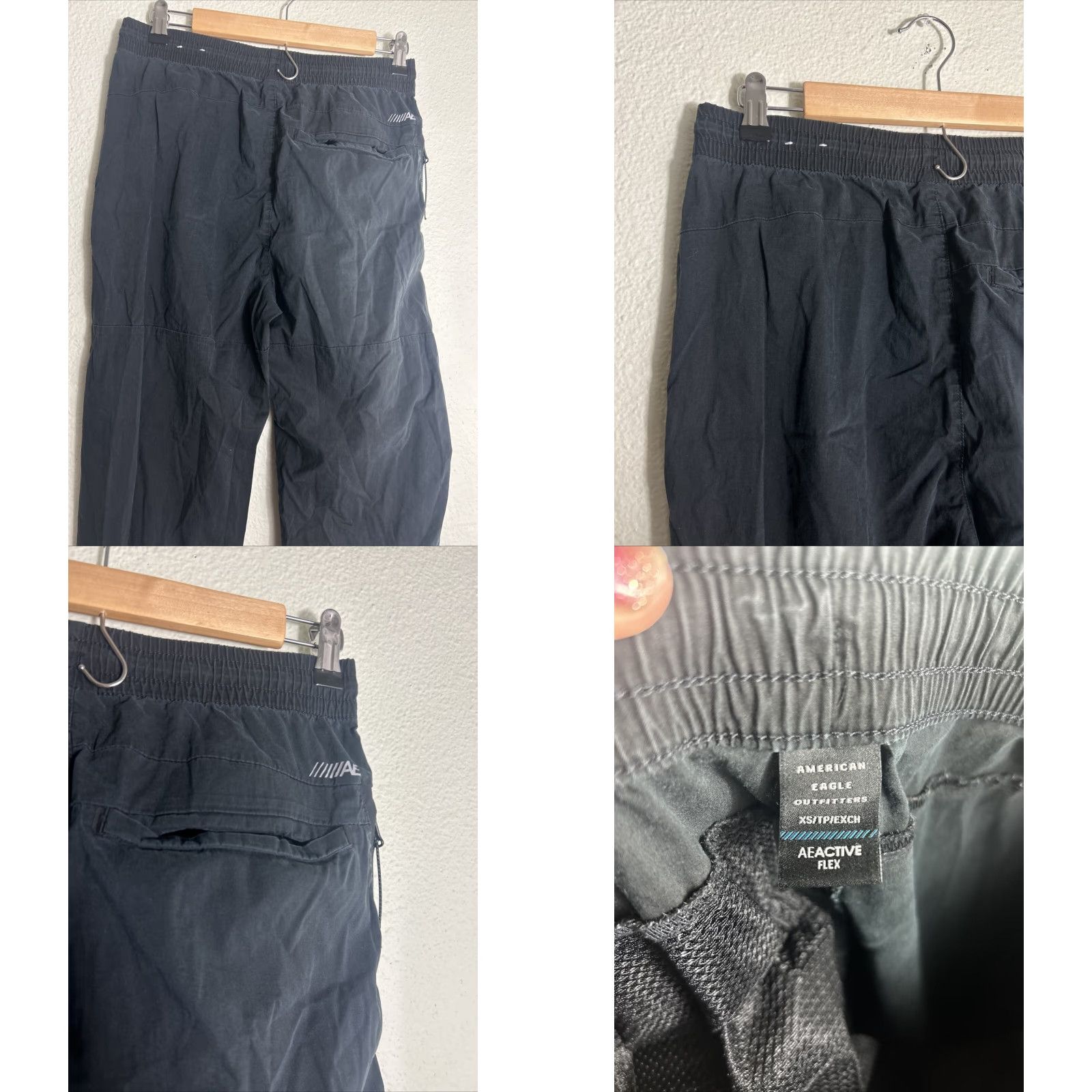 American Eagle Outfitters American Eagle Active Flex Womens Joggers Black XS 28x27 Cargo Size 26" / US 2 / IT 38 - 8 Thumbnail