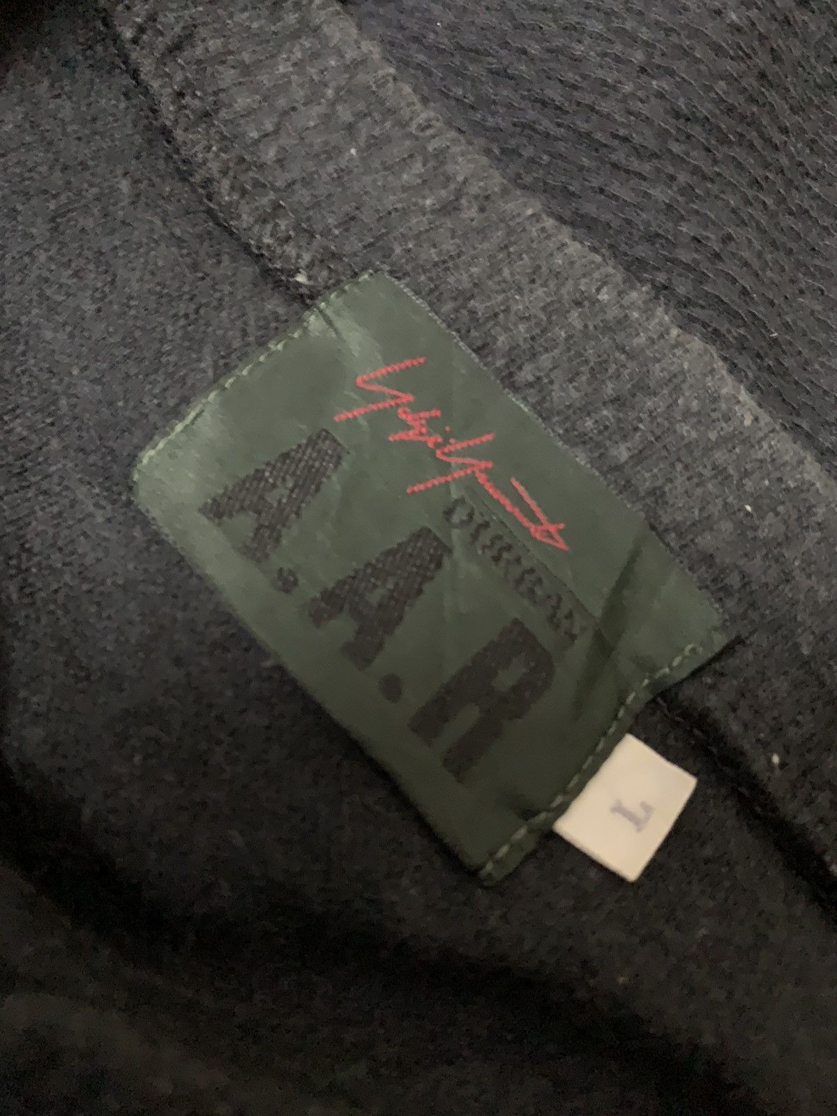 Yohji Yamamoto 💥Vintage Yohji Yamamoto Signature A.A.R Black Shirt Size US L / EU 52-54 / 3 - 5 Thumbnail