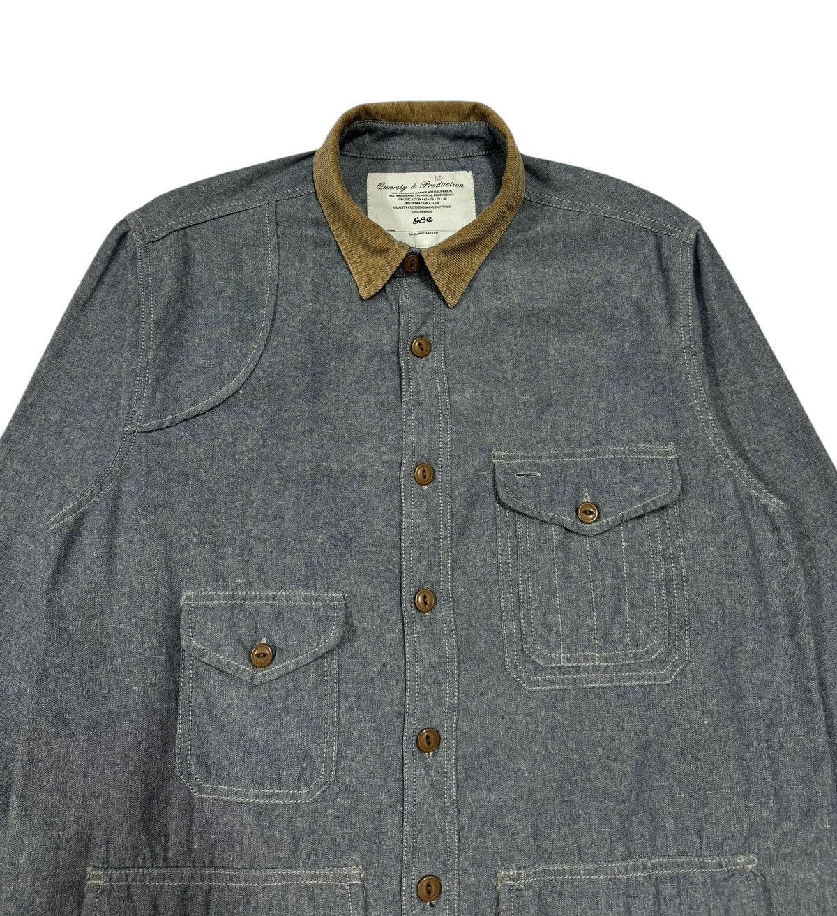 Japanese Brand × go slow caravan Gsc Union Made Multipocket Workers Chambray jacket Size US M / EU 48-50 / 2 - 3 Thumbnail