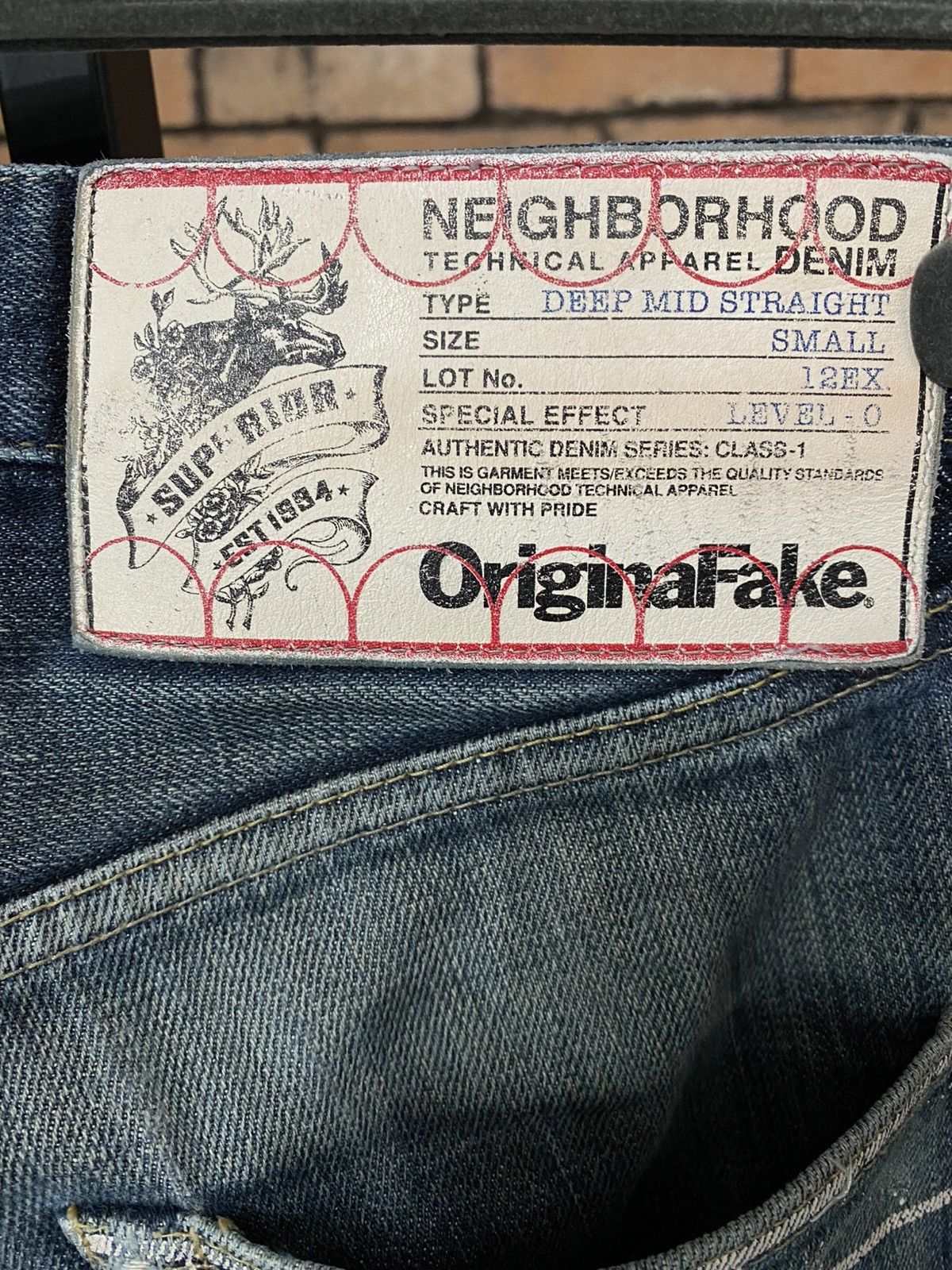 Original Fake KAWS X NEIGHBORHOOD 12EX SELVEDGE JAPANESE DENIM JEANS Size US 30 / EU 46 - 3 Thumbnail