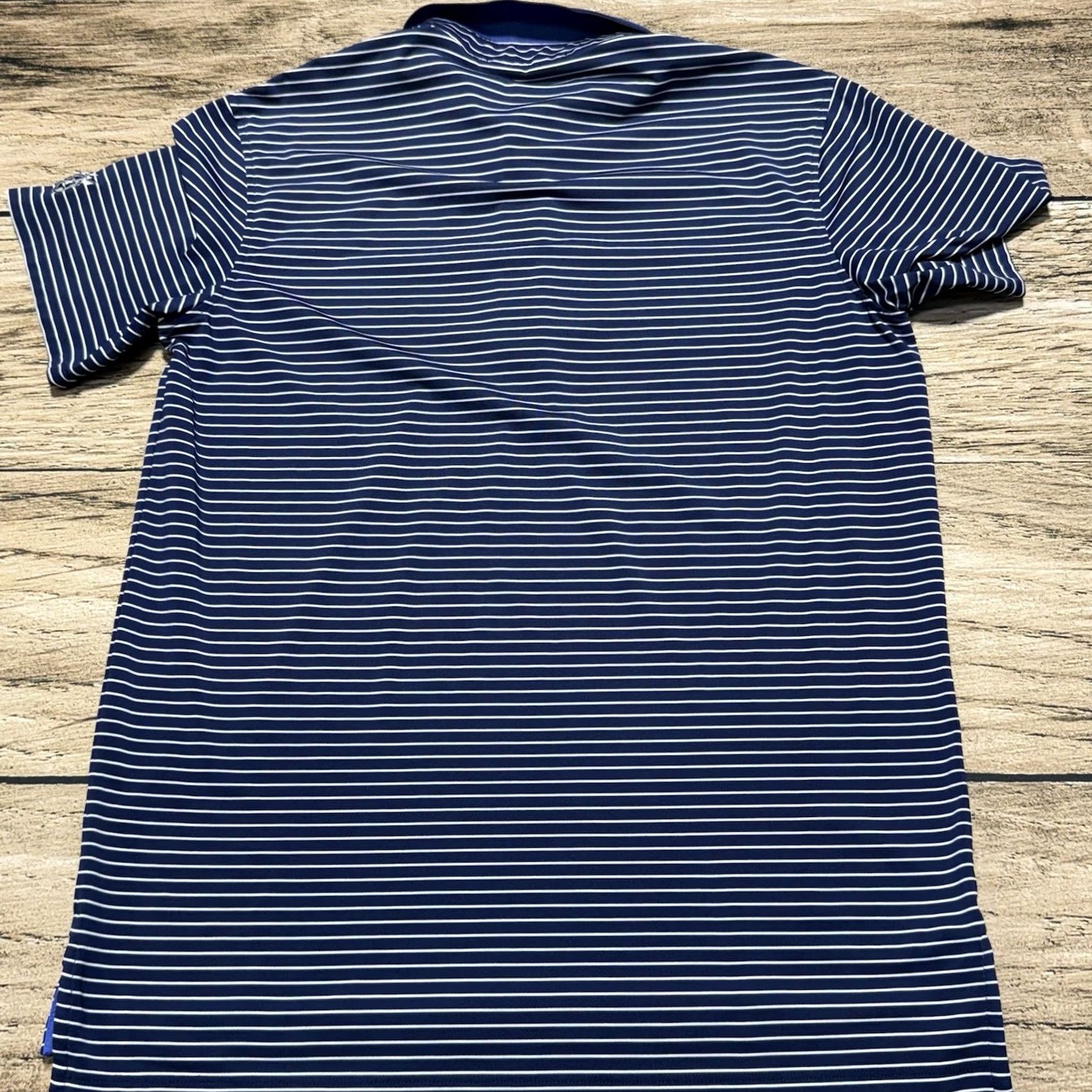 Vintage Greyson Polo Shirt Mens M Blue Striped Wolf Logo Golf Club Stretch Shirt Size US M / EU 48-50 / 2 - 4 Thumbnail