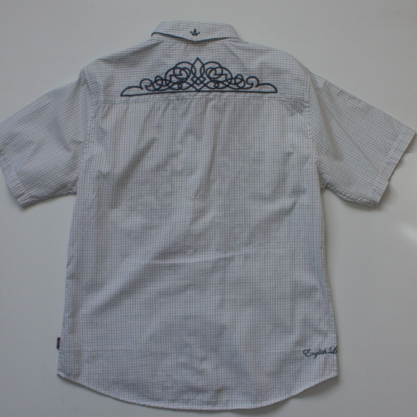 English Laundry Promenade Christopher Wicks Short Sleeve Hand Sewn Shirt Size US L / EU 52-54 / 3 - 6 Thumbnail