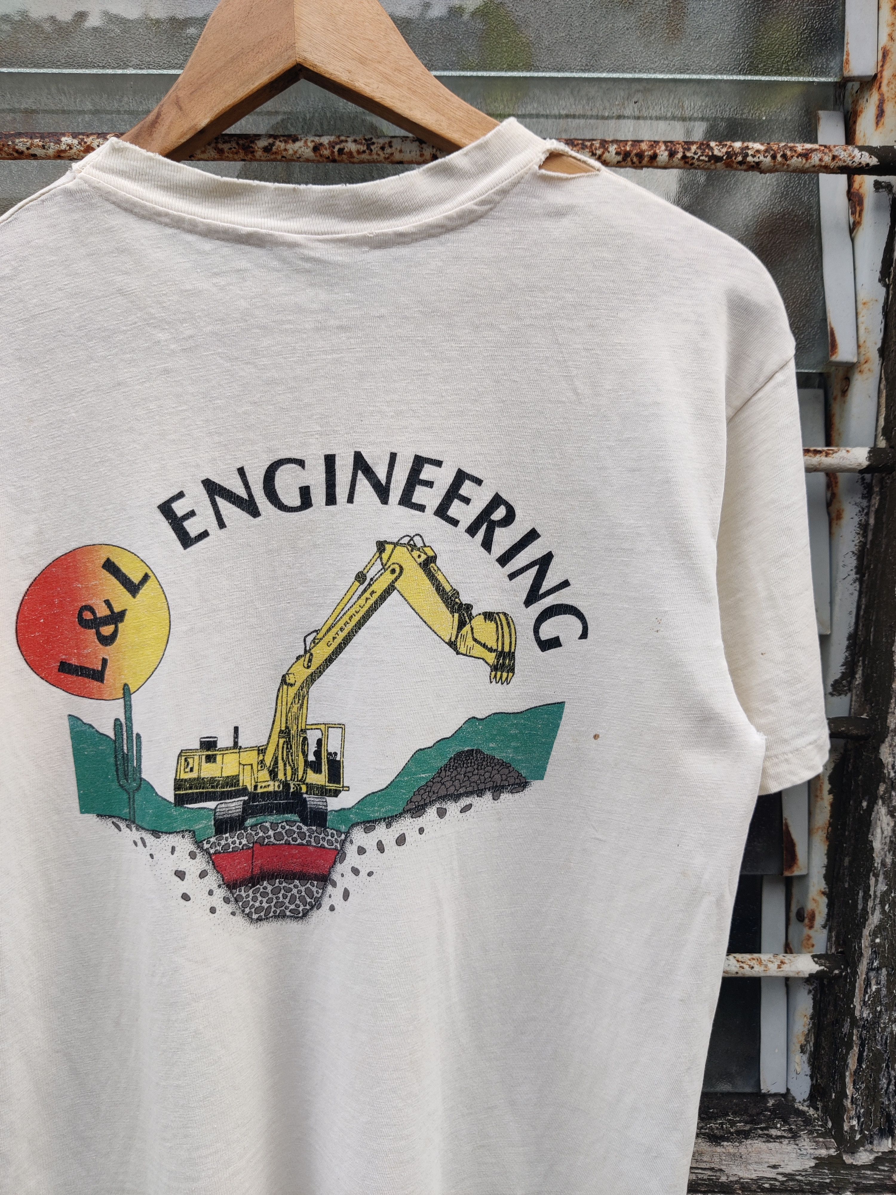 Caterpillar Vintage Distressed L&L Engineering Caterpillar Shirt Size US S / EU 44-46 / 1 - 3 Thumbnail