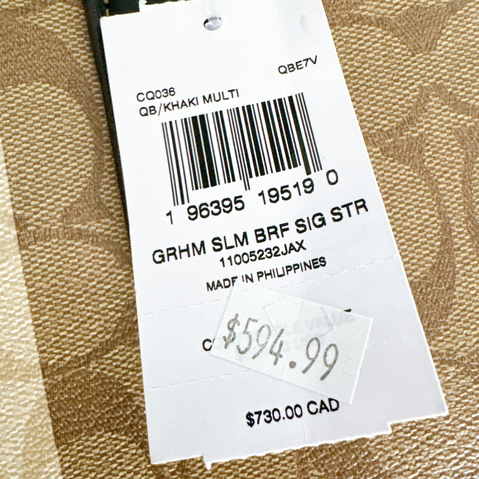 Coach Coach CQ036 Graham Slim Brief Varsity Stripe IN KHAKI MULTI Size ONE SIZE - 6 Thumbnail