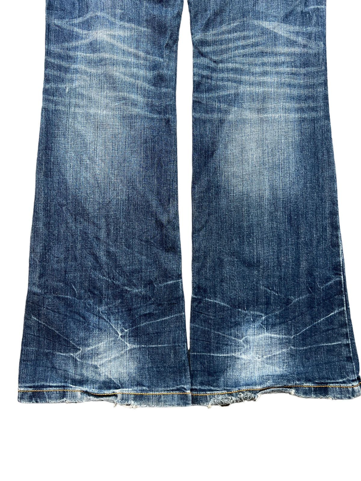 Japanese Brand Flare Copper Smith Distressed Wideleg Denim Jeans 32x33 Size US 32 / EU 48 - 4 Thumbnail