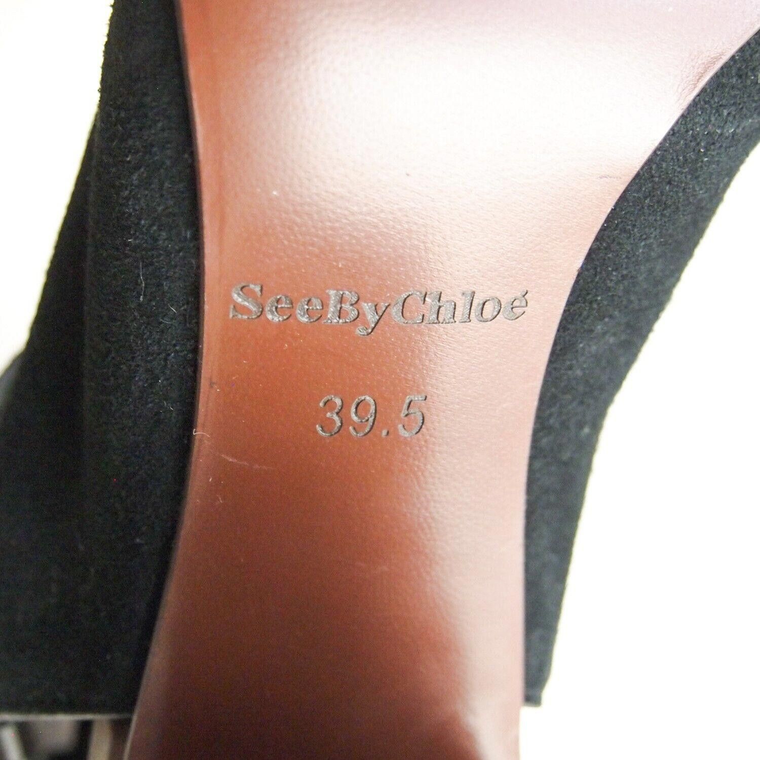 See by Chloe See By Chloe Sandals Booties Black Suede Size US 9.5 EU 39.5 Size US 9.5 / IT 39.5 - 8 Thumbnail