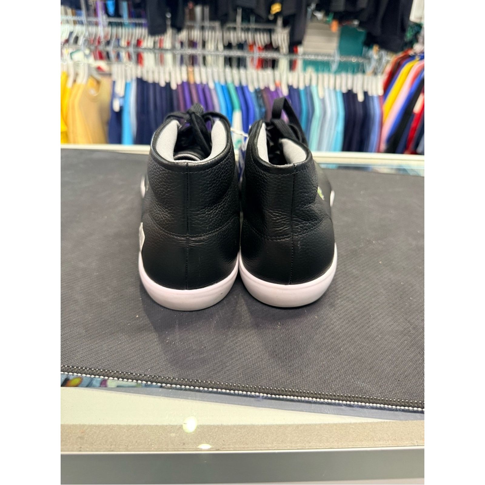 Lacoste Lacoste Ortholite Black Leather Mid-Top Sneakers Size US 10 / EU 43 - 4 Thumbnail