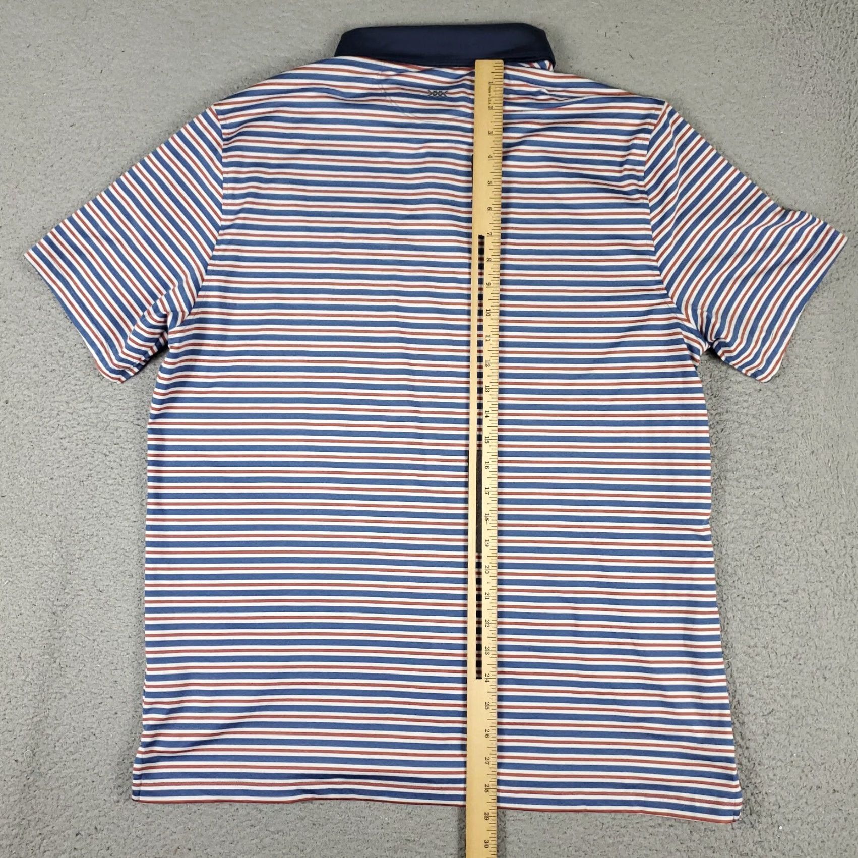 Rhone Rhone Polo Shirt Mens L Blue Red Striped Short Sleeve Polo Shirt Mens L Blue Red Striped Golf Casual Modern Preppy Sports Shirt Mens Size US L / EU 52-54 / 3 - 4 Thumbnail