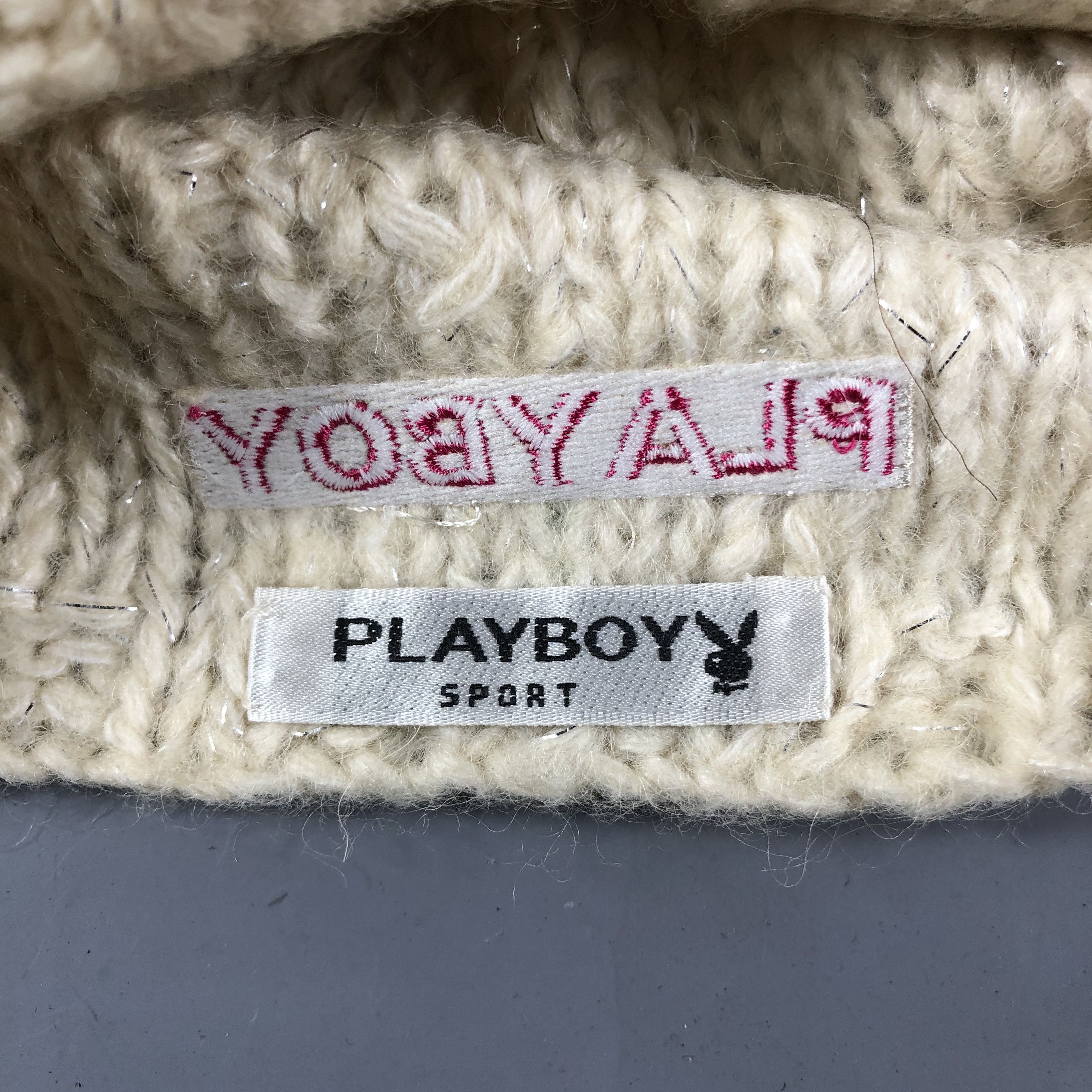 Playboy Playboy Hat Crochet Slouchy Knitted Caps Size ONE SIZE - 4 Thumbnail