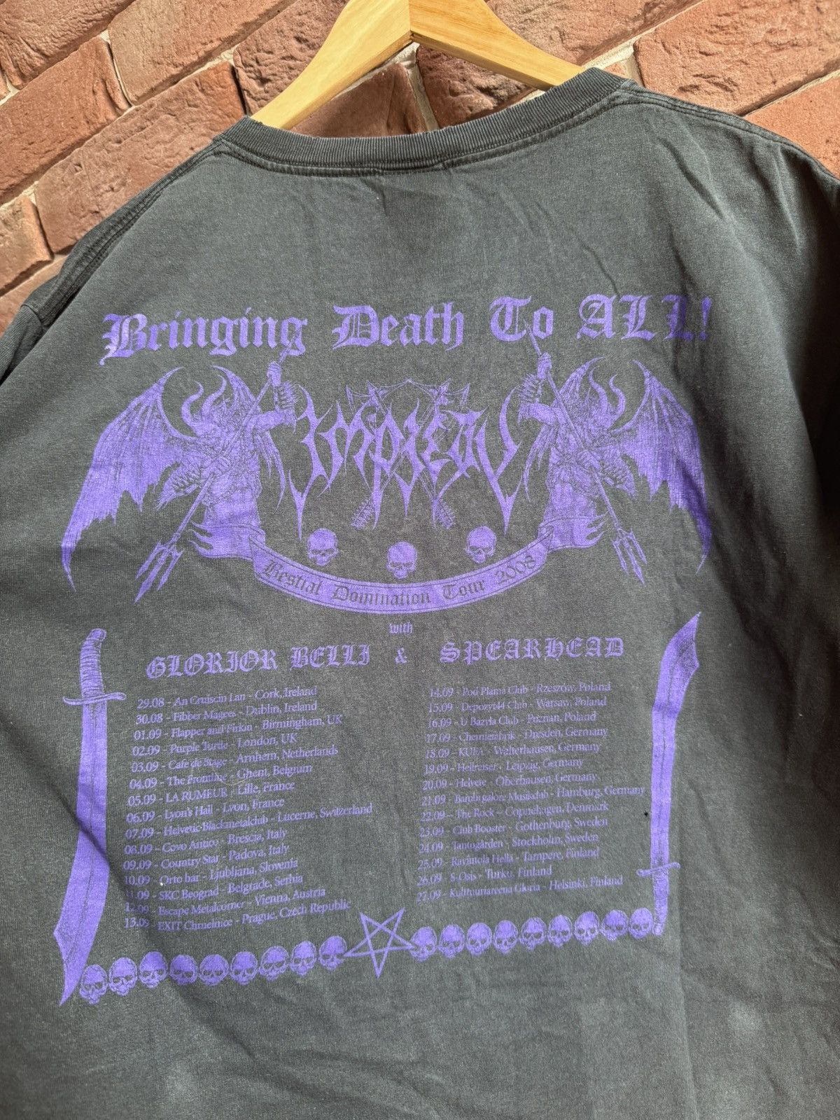 Band Tees Rare Vintage Impiety 00s Domination Black Metal Band T-Shirt Size US L / EU 52-54 / 3 - 8 Thumbnail