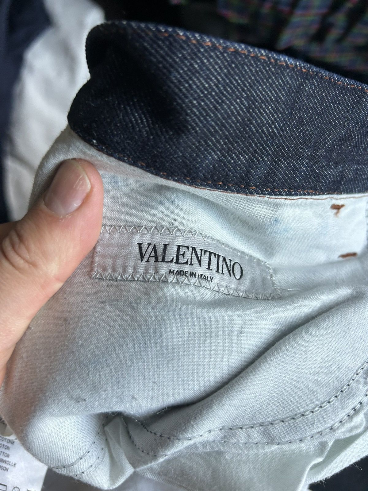 Valentino Valentino Raw Hem Dark Denim Jeans Size US 34 / EU 50 - 13 Thumbnail