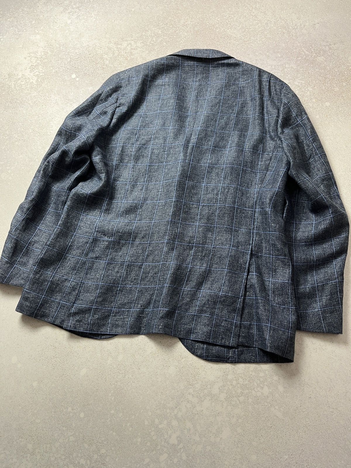 L.B.M. 1911 LBM 1911 Tailored Blue Check Patch Pocket Sportcoat Blazer Size 46R - 6 Thumbnail