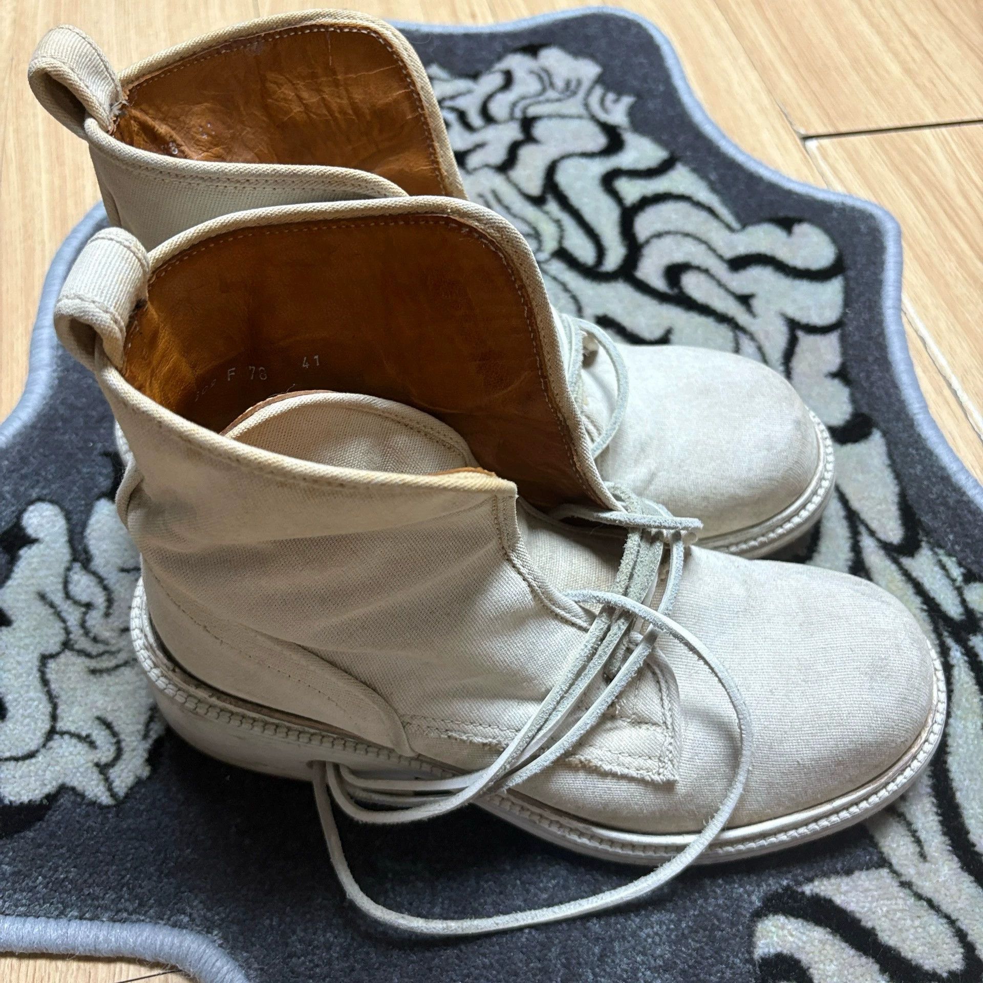 Dirk Bikkembergs Dirk Bikkembergs 90s Archive Cable Boot Canvas/Calf Leather Size US 8 / EU 41 - 2 Thumbnail
