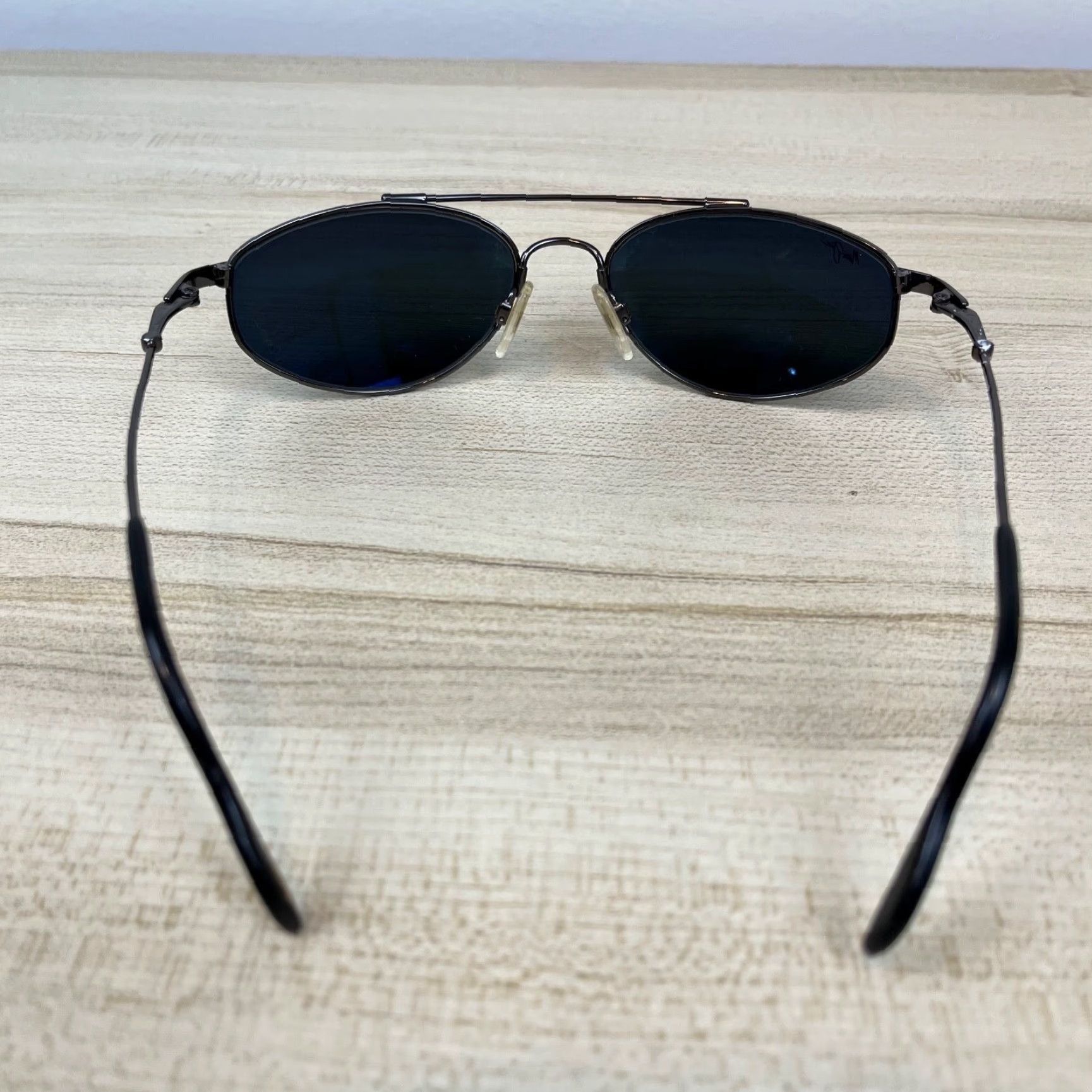 Maui Jim MAUI JIM Sunglasses Aviator Gunmetal Made in Japan Unisex Men Gray Glass Lens Lightweight Flexon MJ-308-02 Style Classic 90s? Size ONE SIZE - 7 Thumbnail