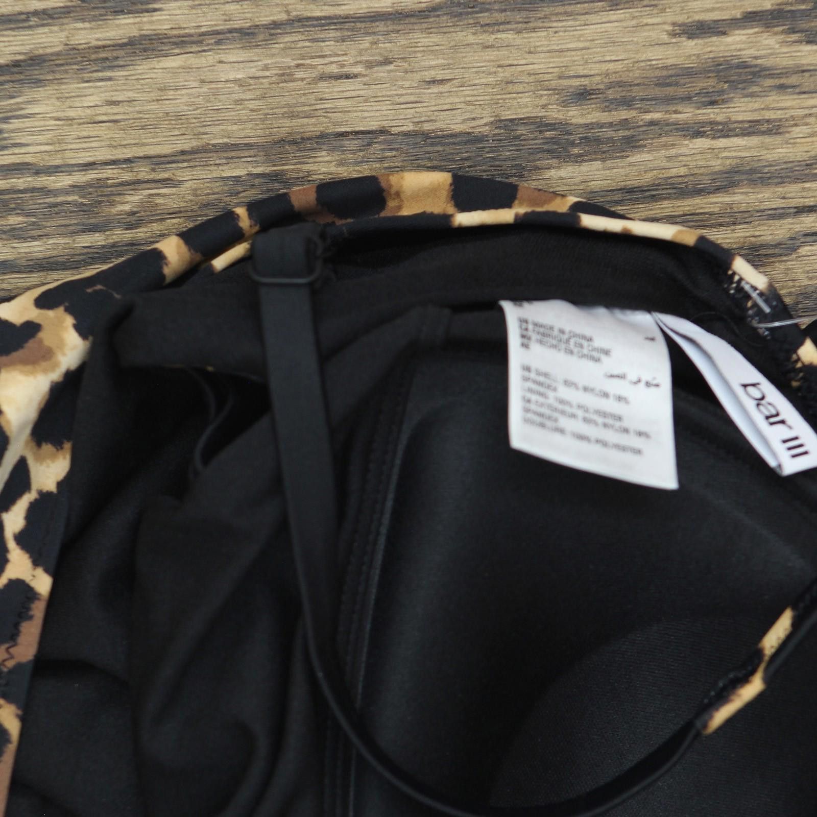 Bar III Nwt Bar Iii Womens Print One Piece Swimsuit Natural Brown L Size ONE SIZE - 4 Thumbnail