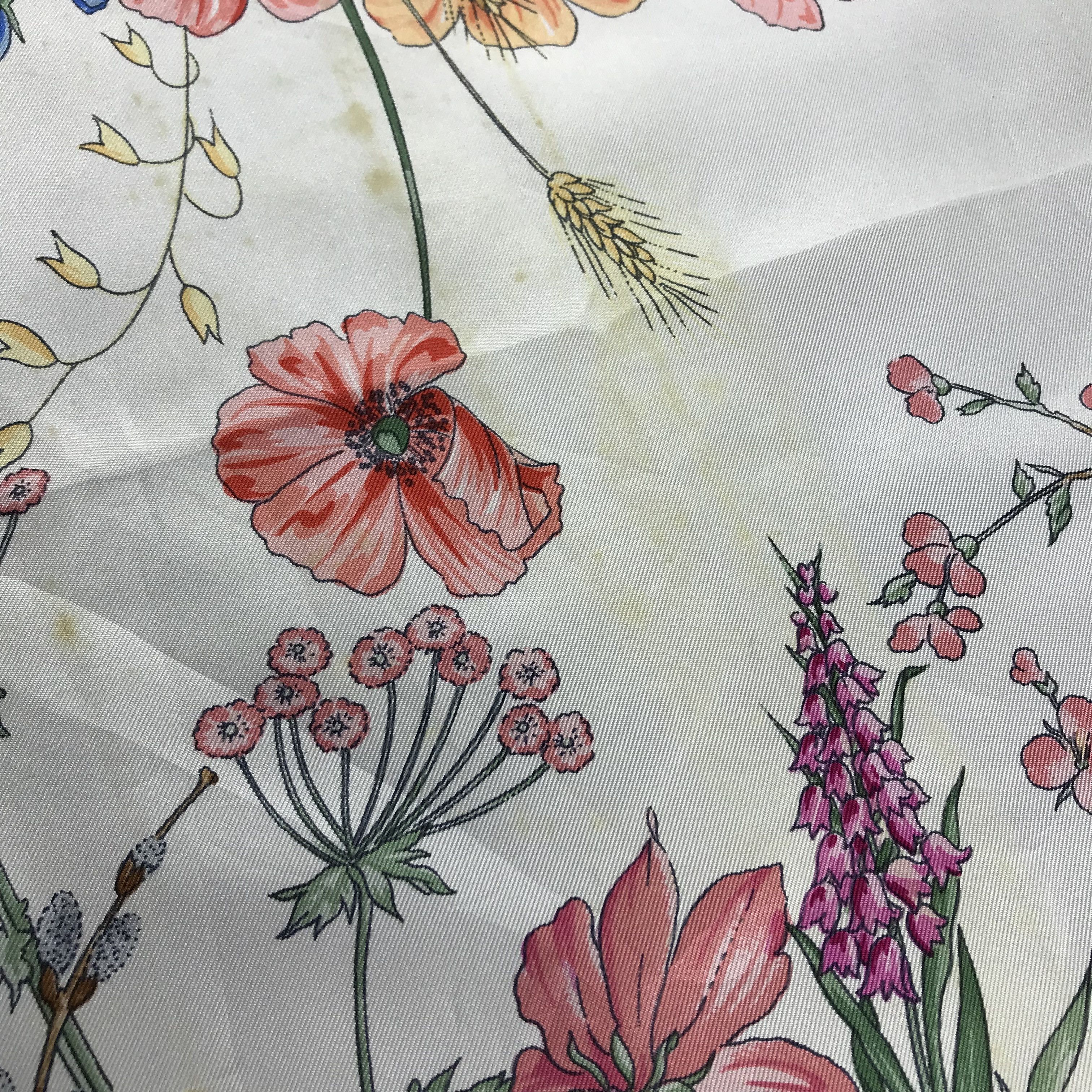 Vintage Franca Lariana Floral Silk Scarf M111 Size ONE SIZE - 5 Thumbnail