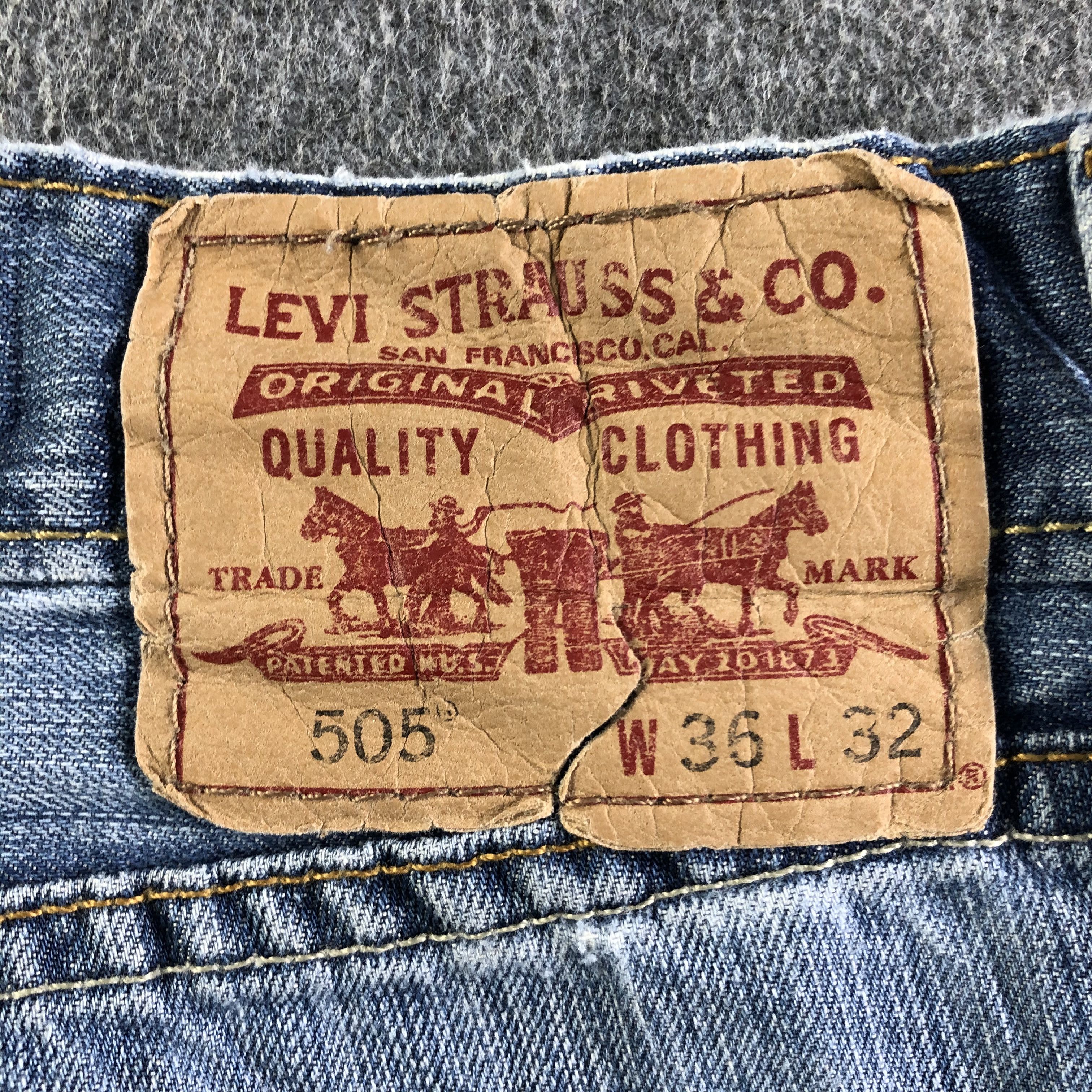 Levi's Vintage Blue Wash Levis 505 Jeans-J4511 Size US 36 / EU 52 - 5 Thumbnail