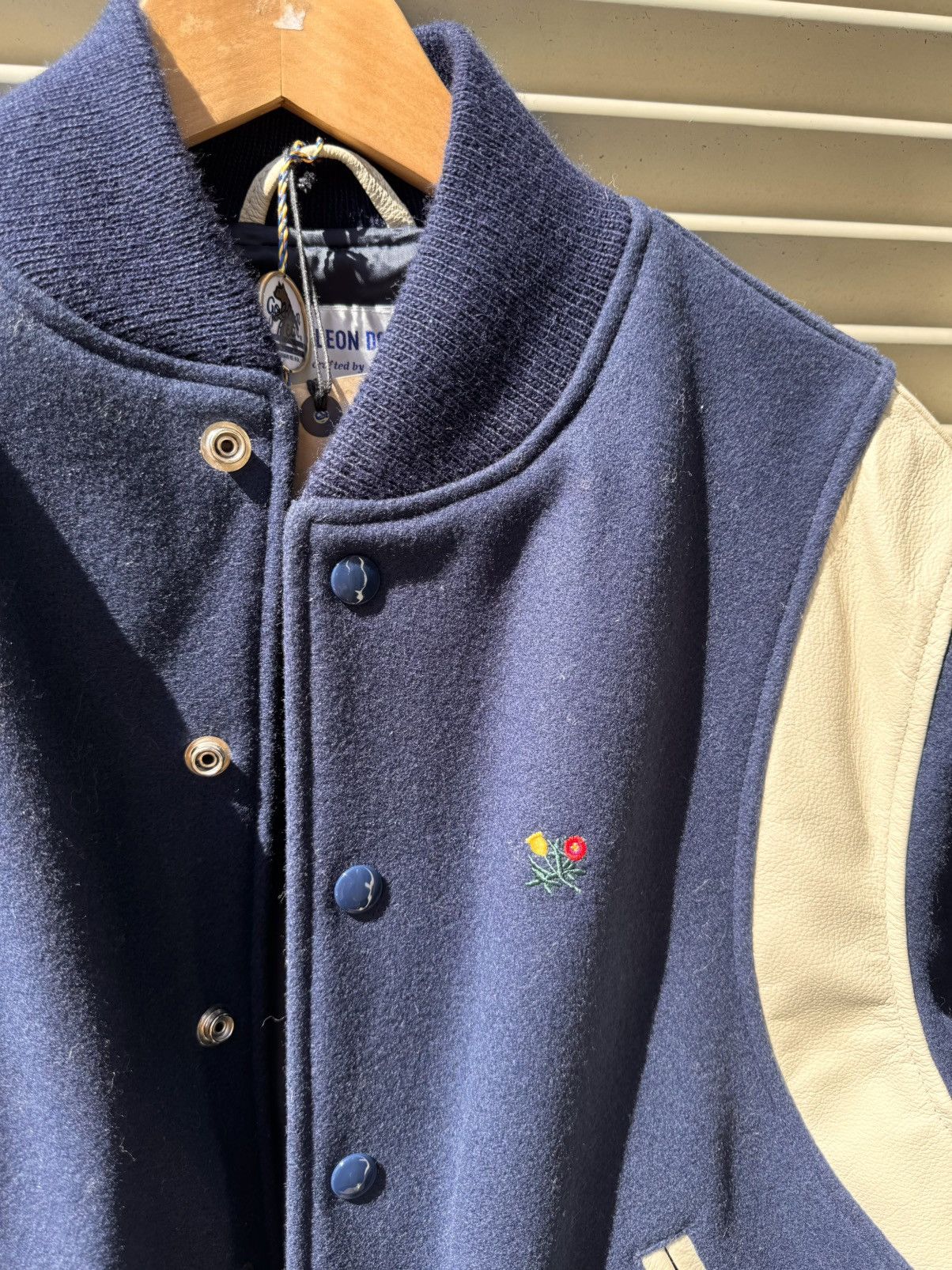 Aime Leon Dore Aimé Leon Dore Golden Bear Navy Wool Varsity Jacket size S Size US S / EU 44-46 / 1 - 4 Thumbnail