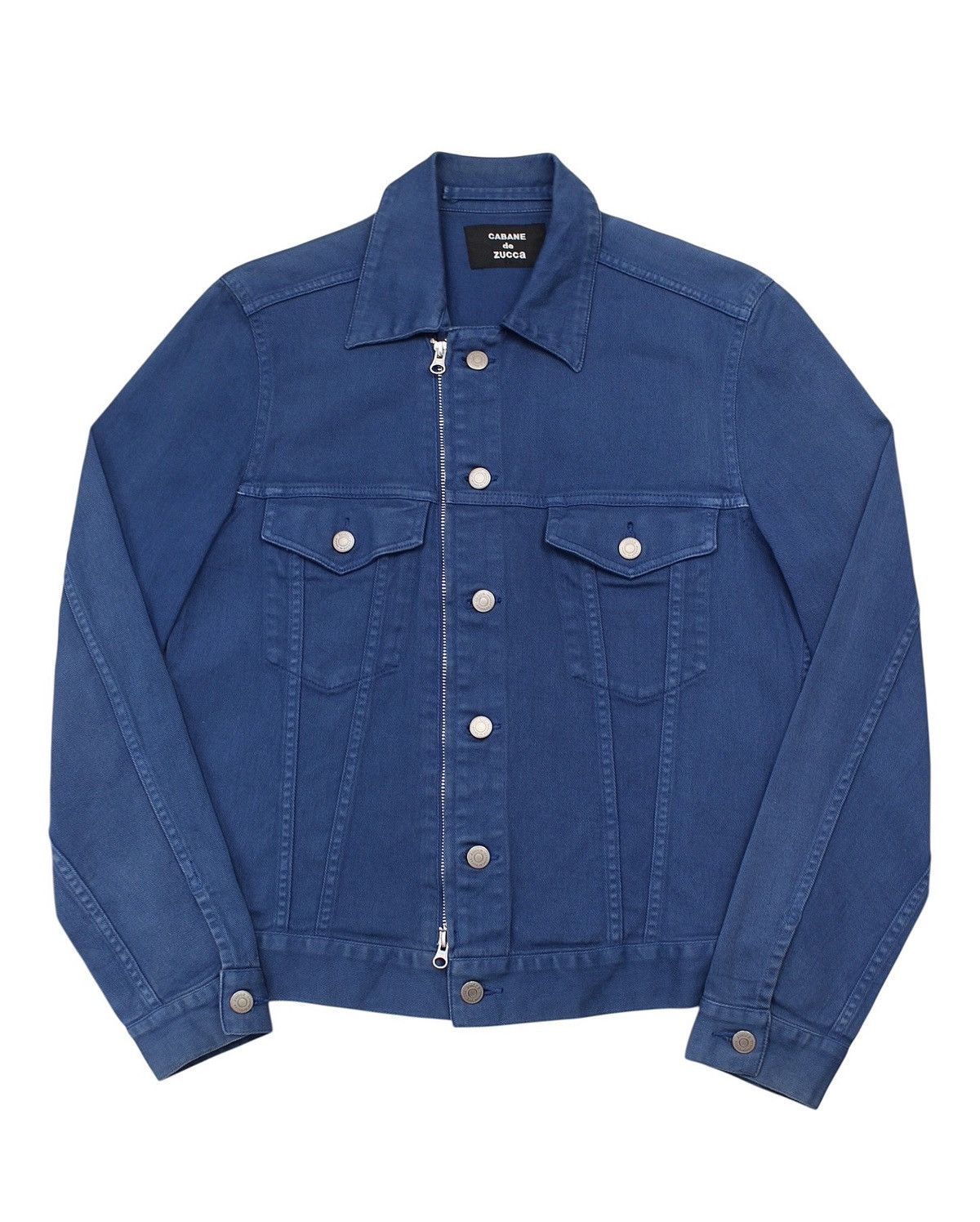 CABANE de ZUCCa SS2010 CABANE de ZUCCa ASYMMETRICAL ZIP DENIM JACKET Size US M / EU 48-50 / 2 - 1 Thumbnail