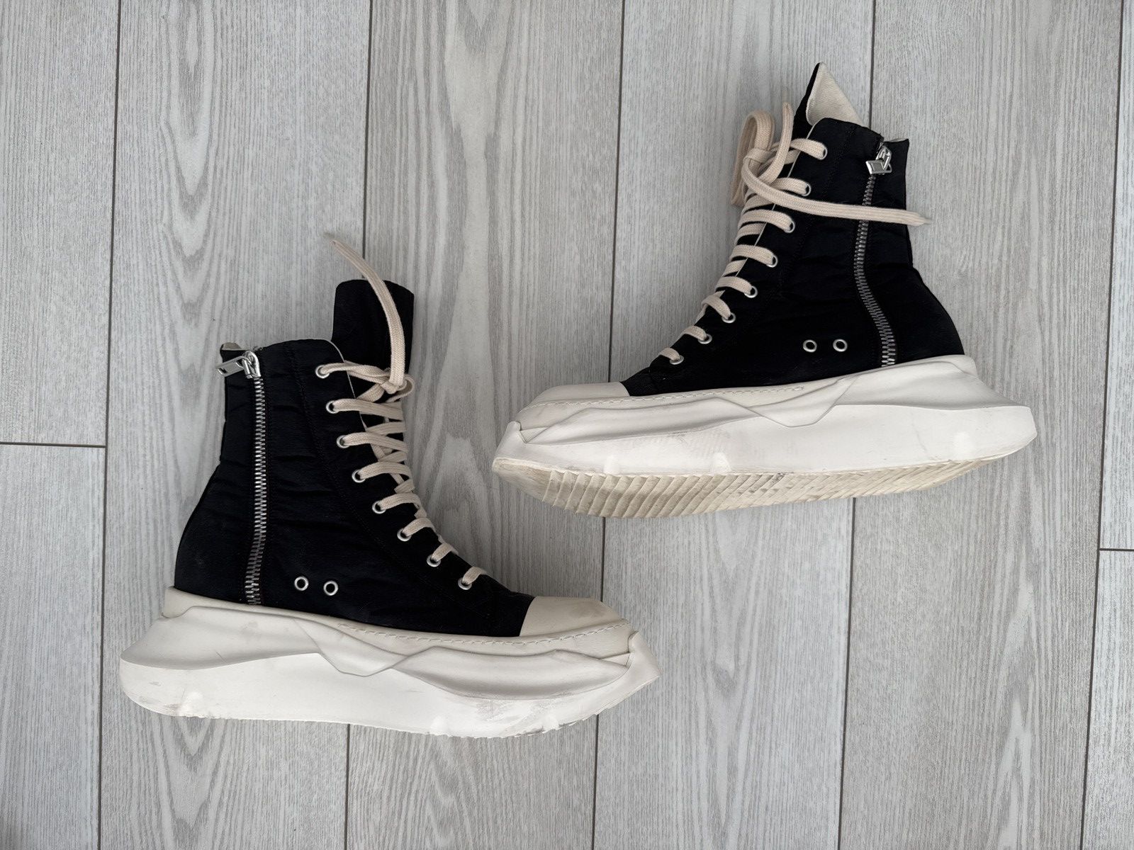 Rick Owens Drkshdw Rick Owens Abstract High Top Size US 12 / EU 45 - 3 Thumbnail