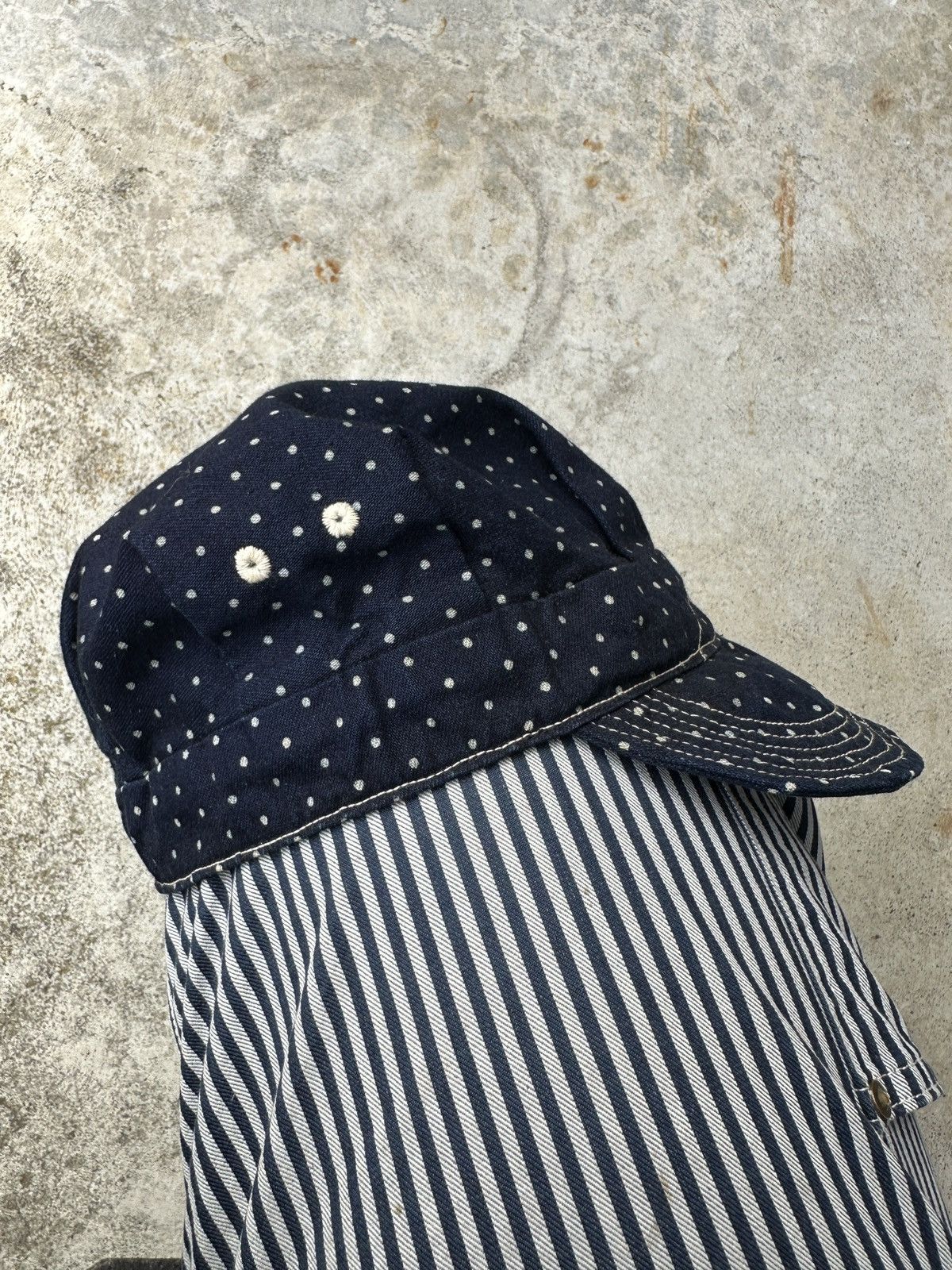 Sugar Cane Union Made Polka Dots Newboys wabash conductor kountry cap Size ONE SIZE - 3 Thumbnail