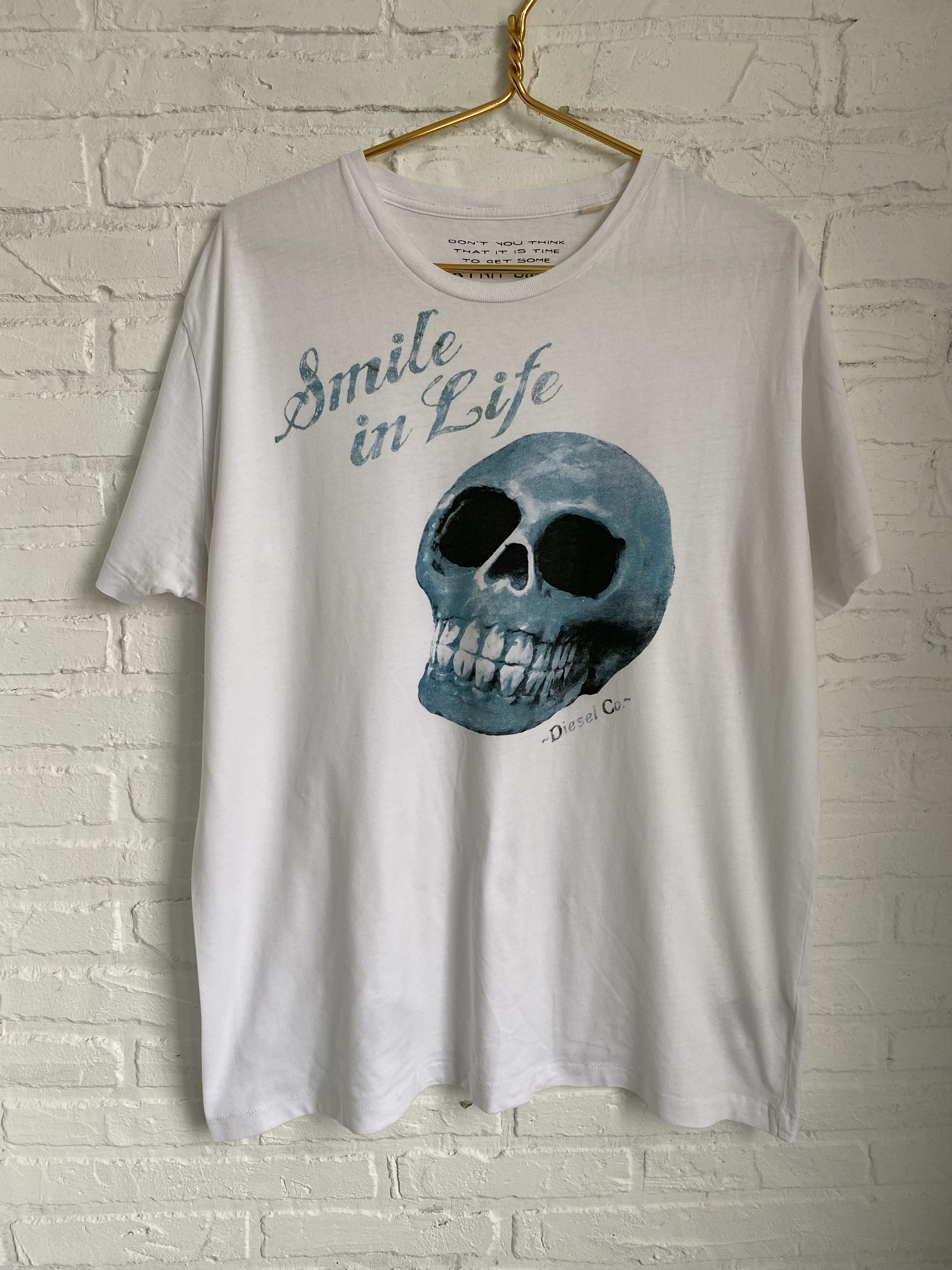 Diesel × Vintage Vintage Diesel smile in life skull t-shirt Size US XXL / EU 58 / 5 - 1 Thumbnail